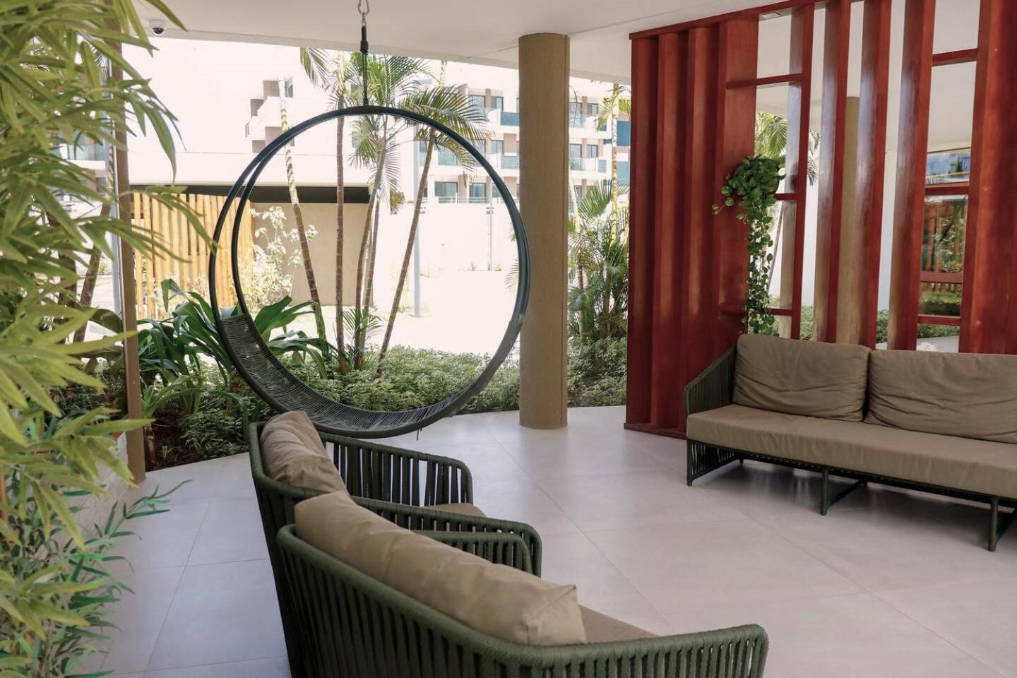 Flat Luxo Oasis do Mana 350m da praia, Polo Aquático-2Qts, 2Gar