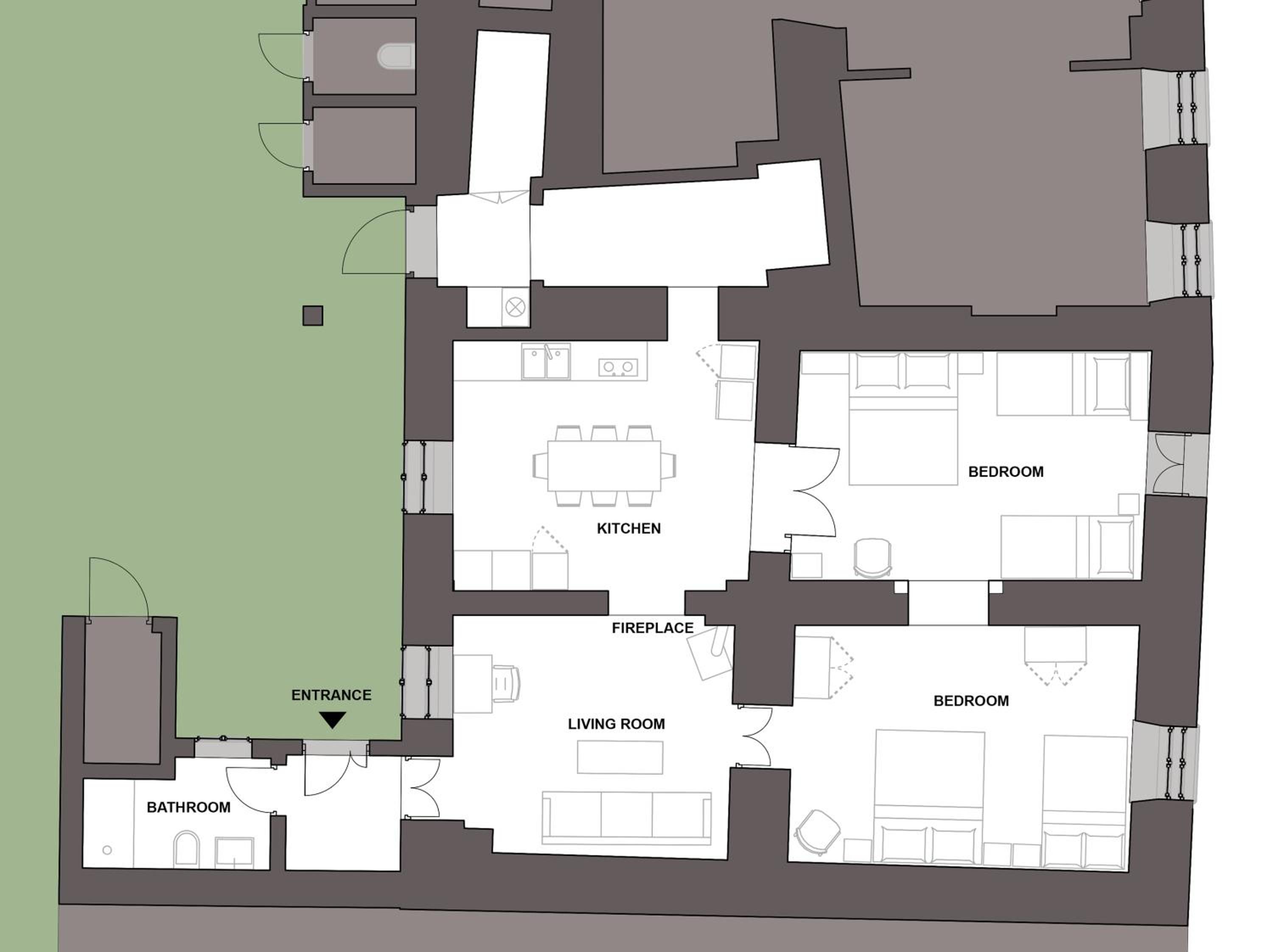Central house with private garden