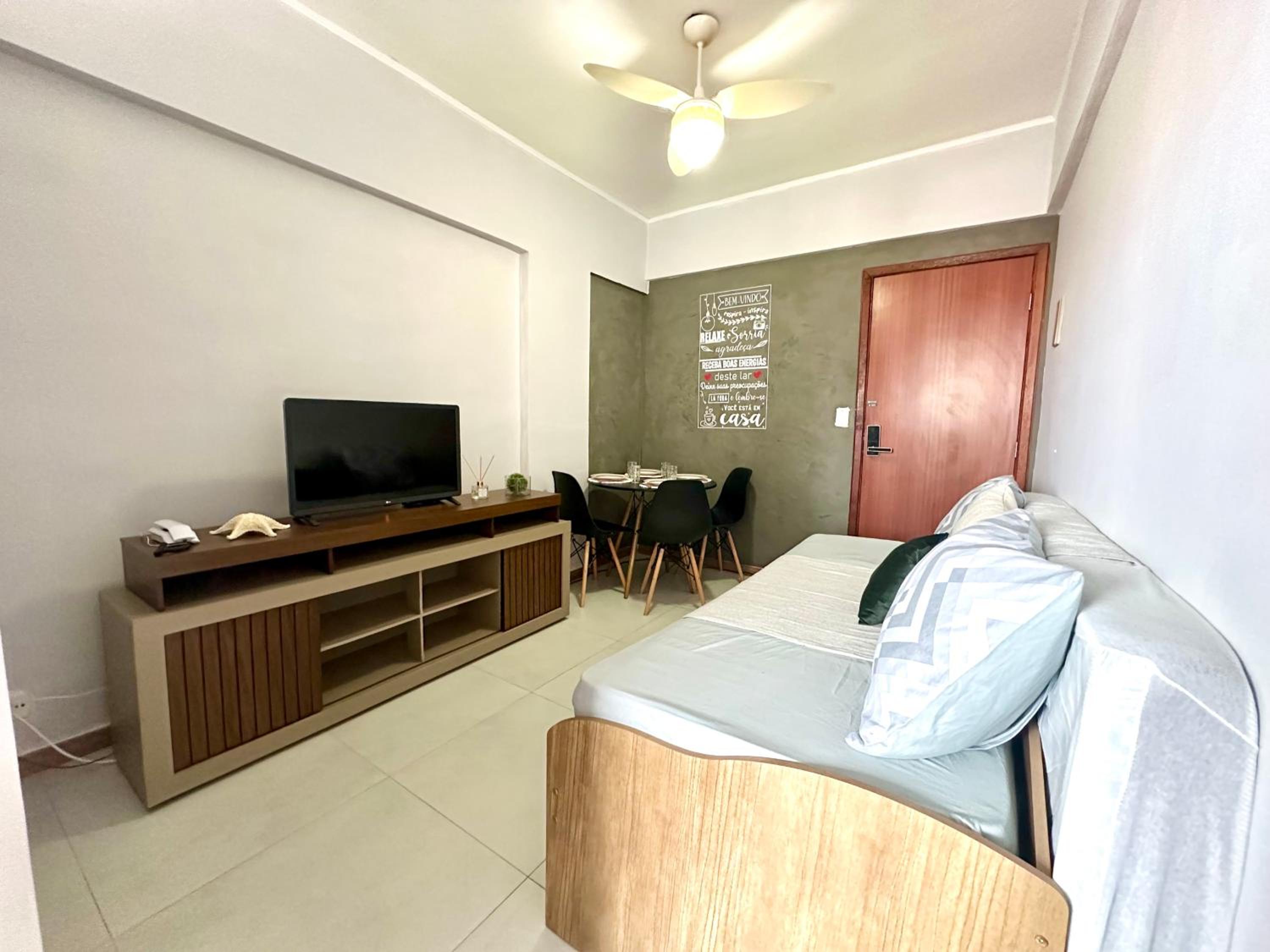 Apartamento aconchegante 8 min a pé até a praia