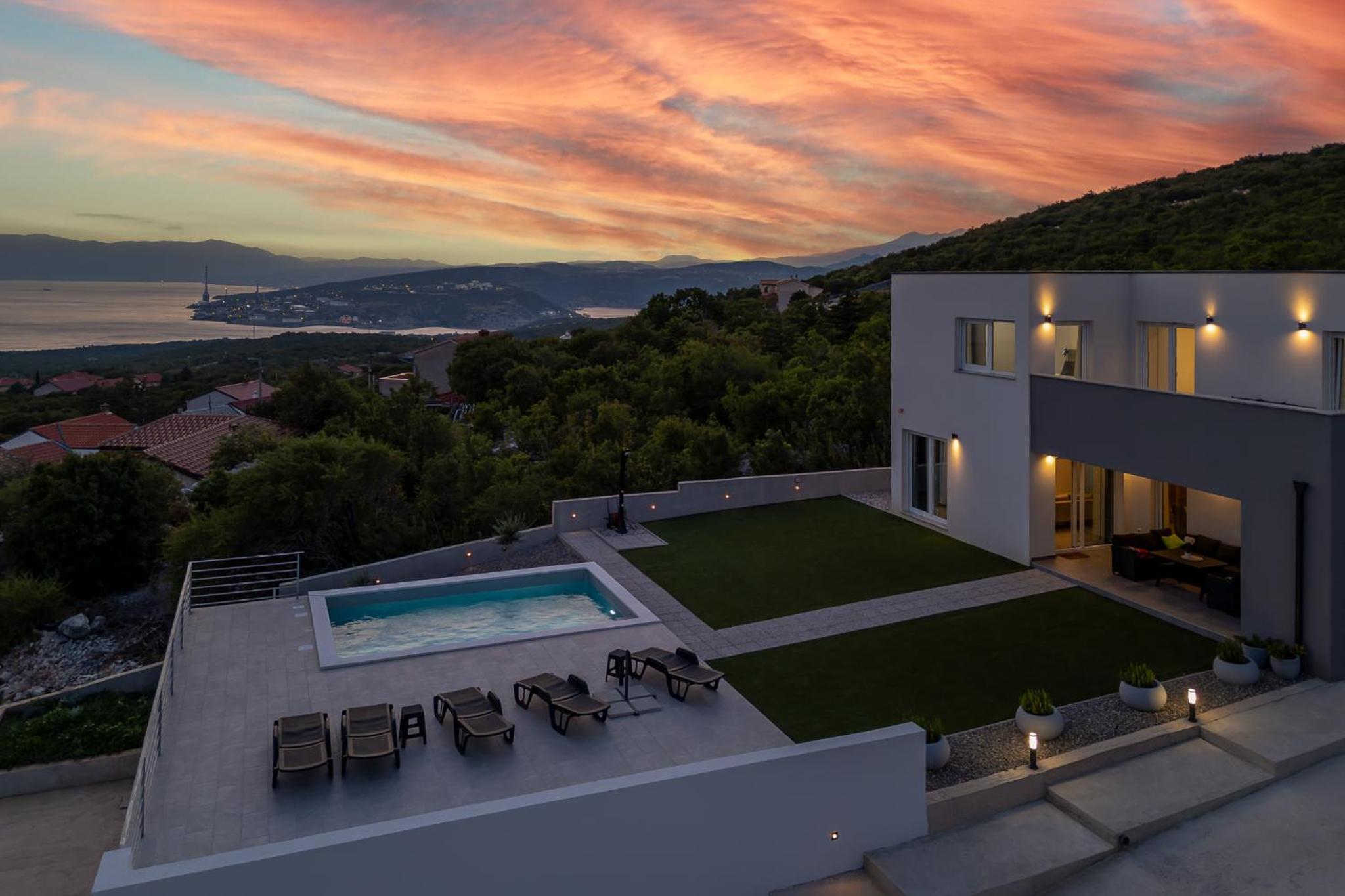Luxury villa with private pool near Island Krk