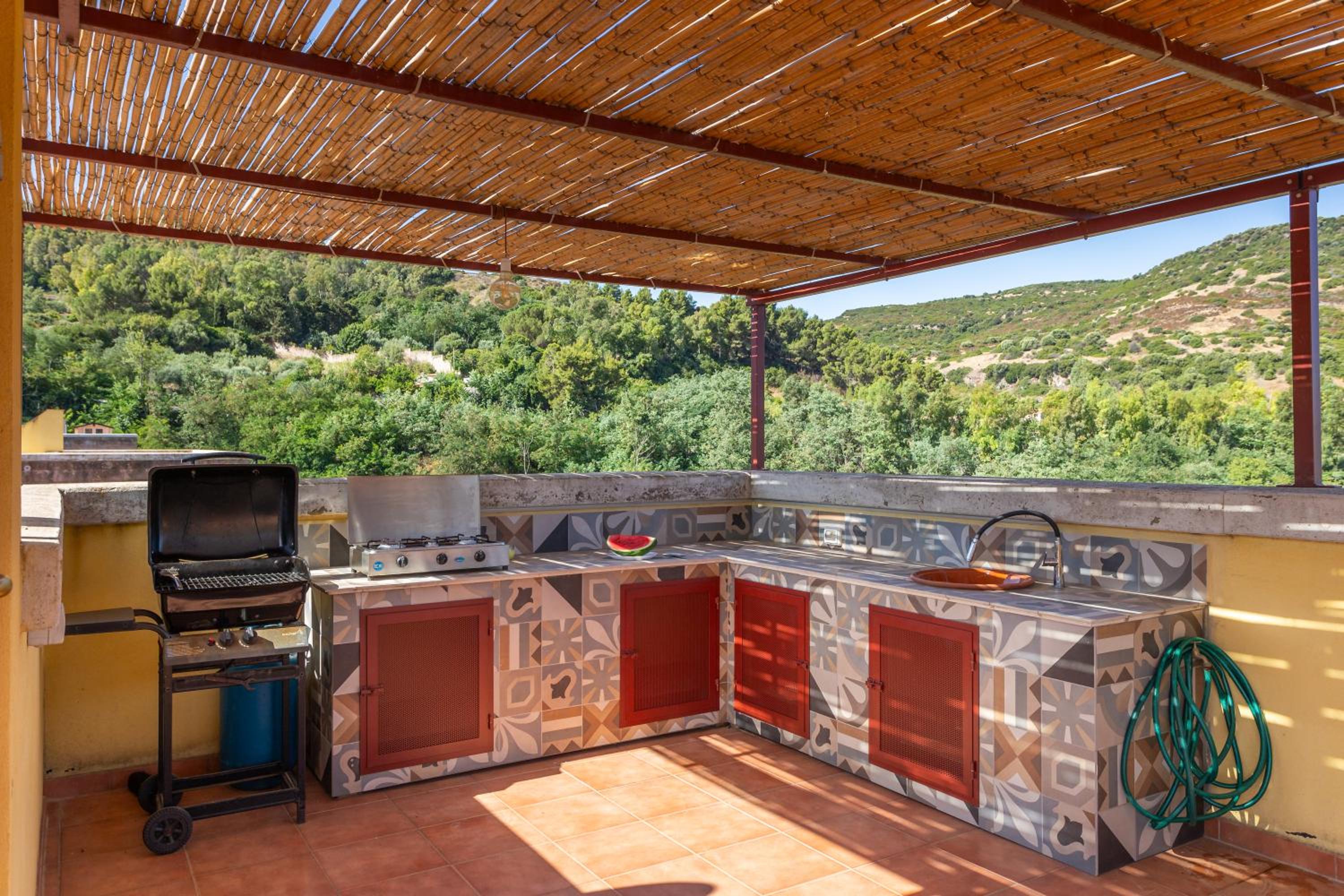 Terrace with castle view