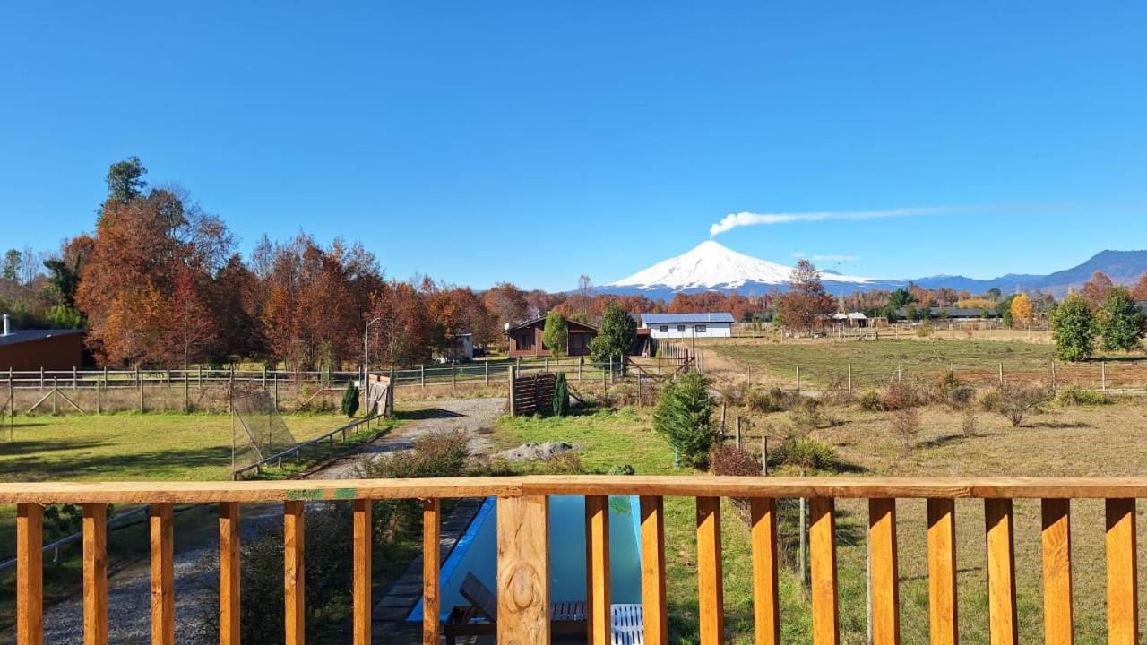 Cabaña con vista al volcán Villarrica