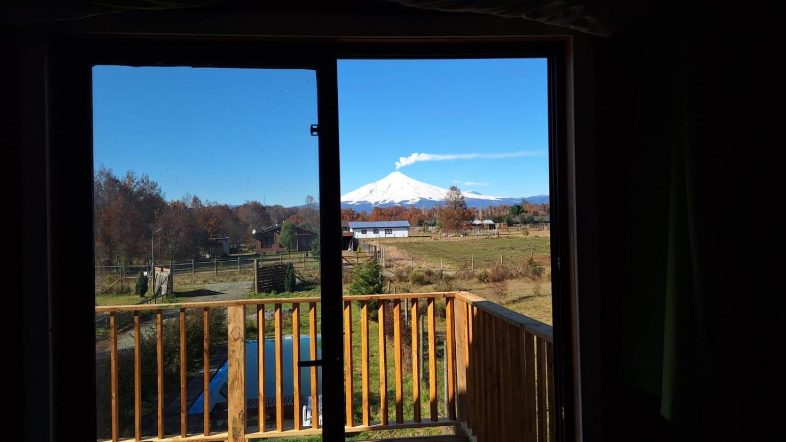 Cabaña con vista al volcán Villarrica