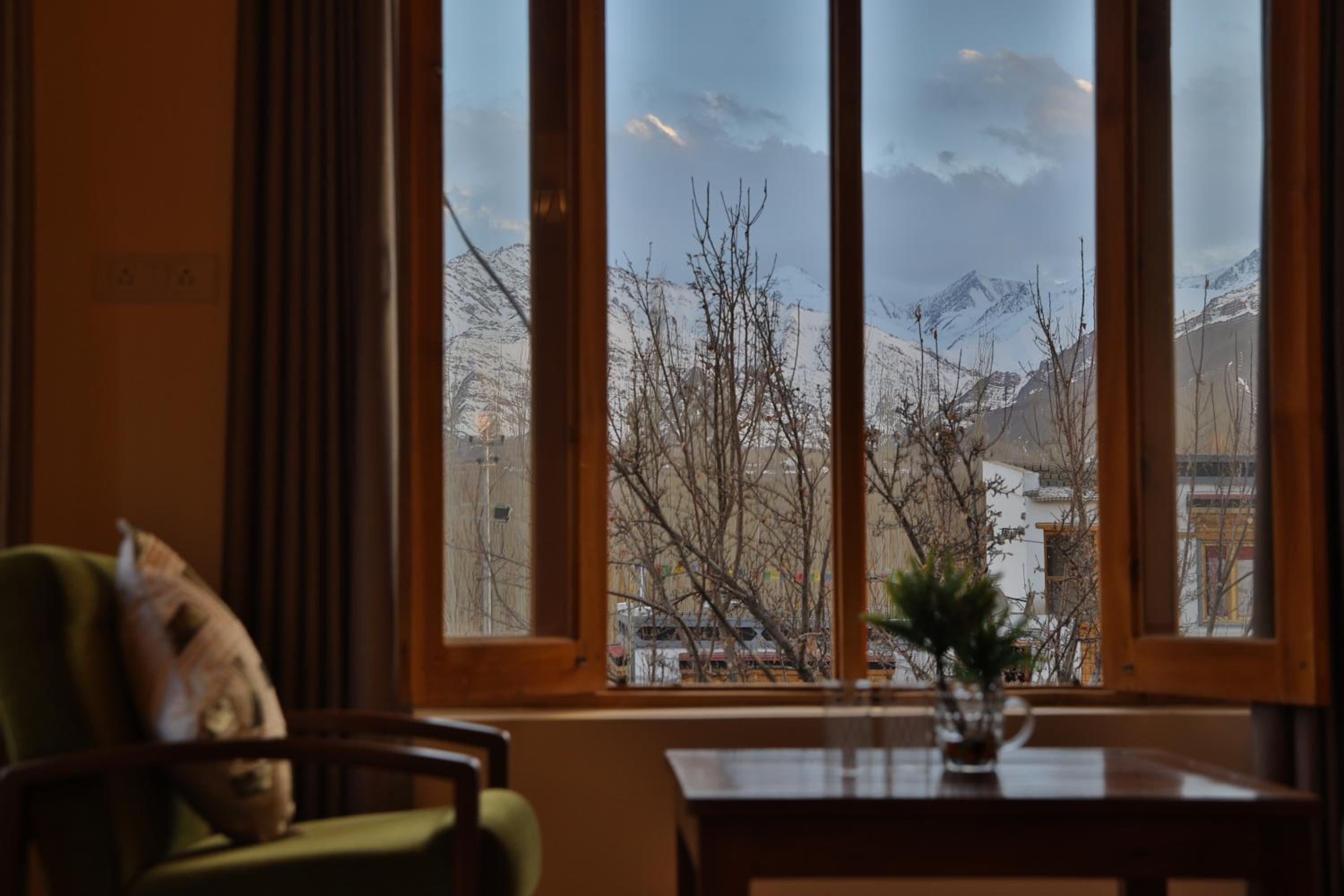 Zanskar Courtyard Choglamsar Leh view 2