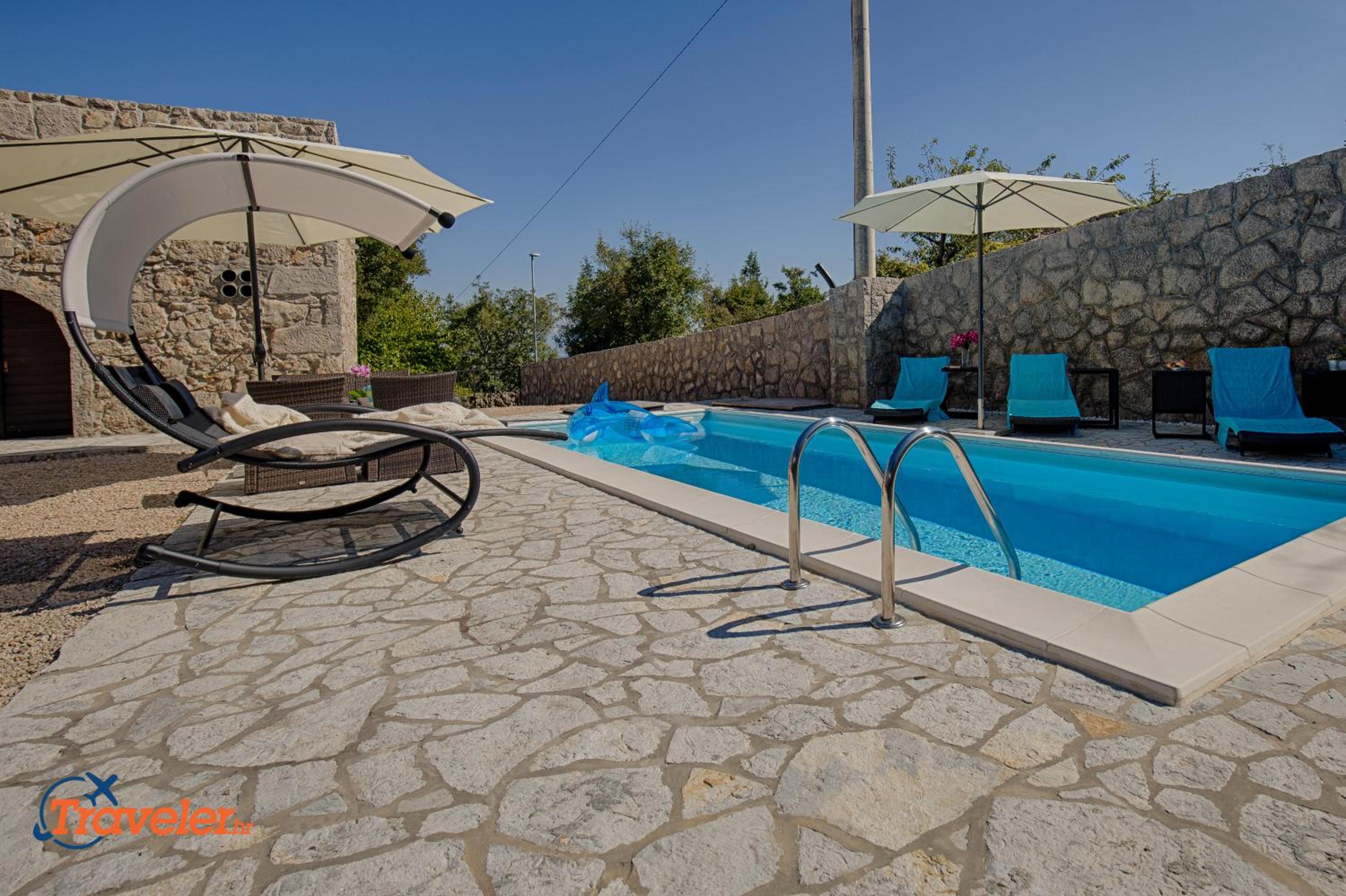 Luxury and modern villa with pool near beach by Traveler tourist agency Krk - ID 2138 view 3