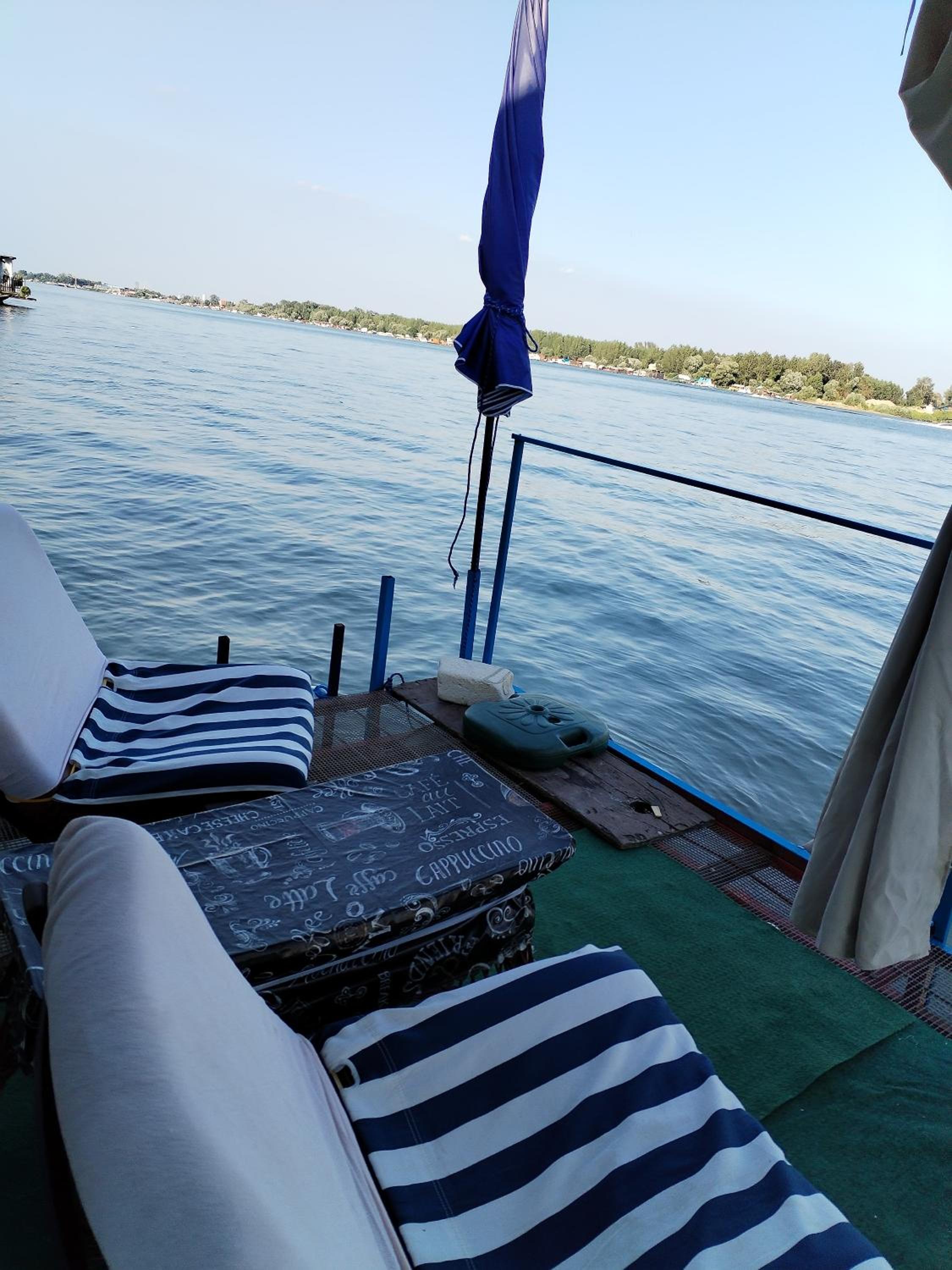 A raft on the Sava river view 5