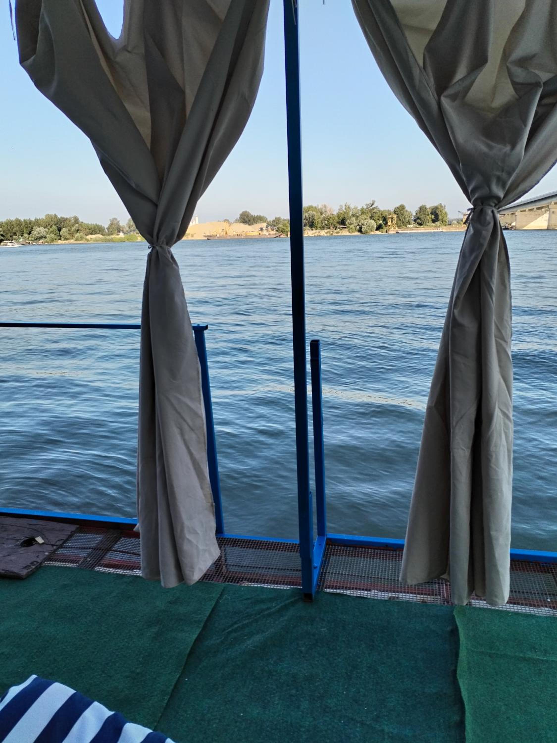 A raft on the Sava river view 3