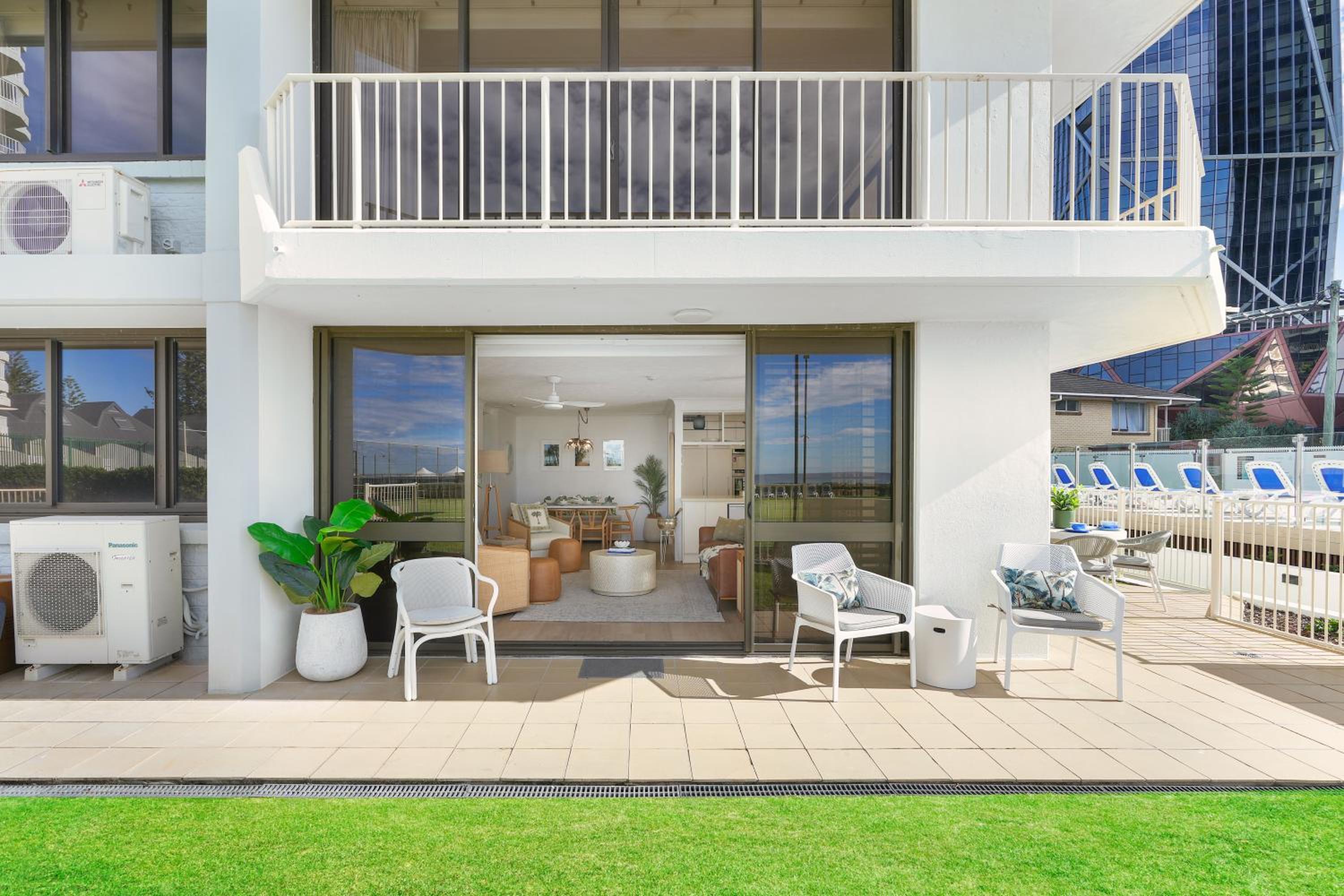 Beach Front Oasis with Private Courtyard