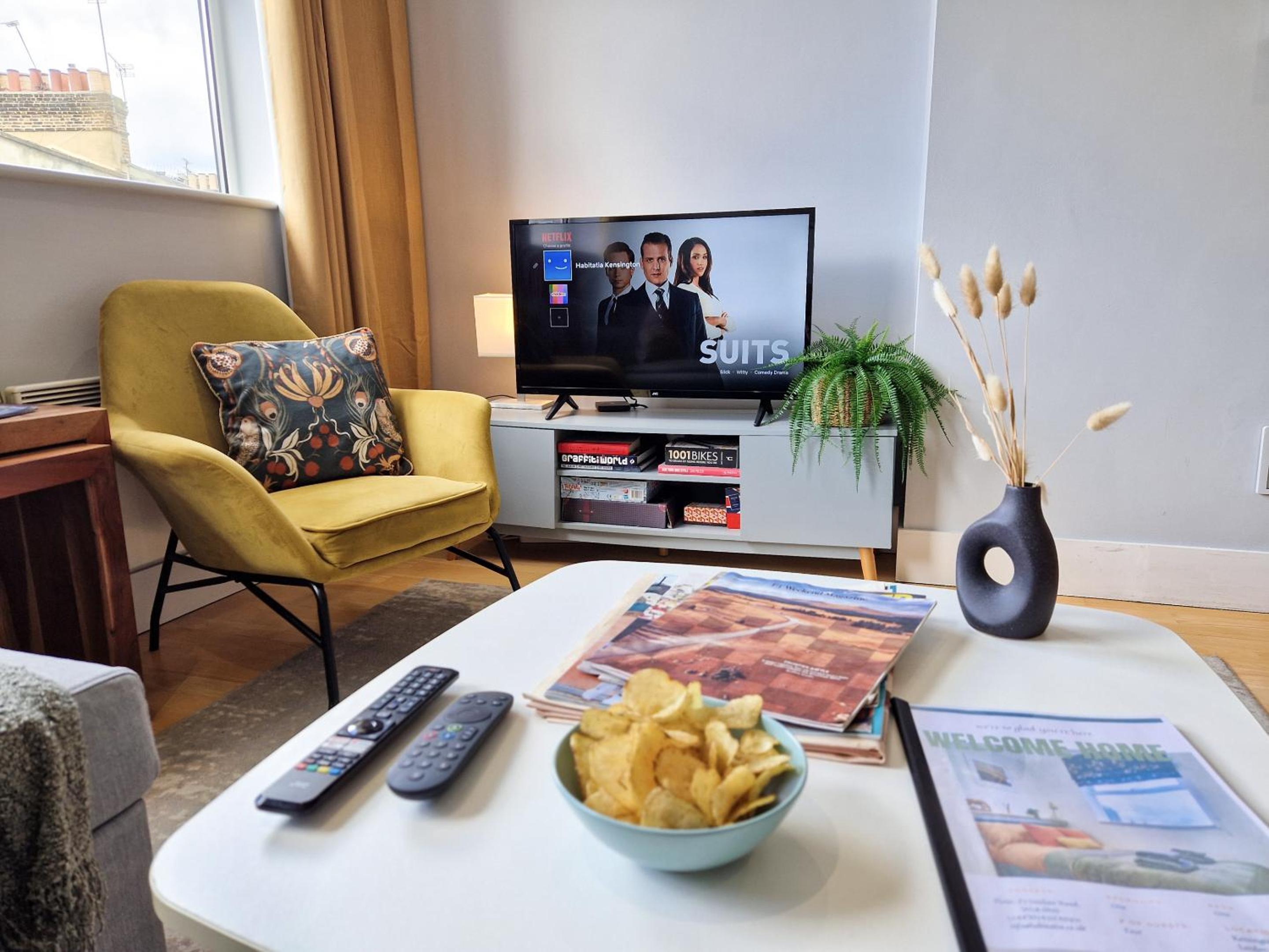 1-bed apartment, Close to Kensington Olympia with Free Wi-Fi & Netflix
