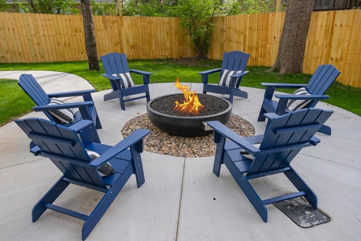 Custom Home Office Suite Game Room & Fire pit view 4