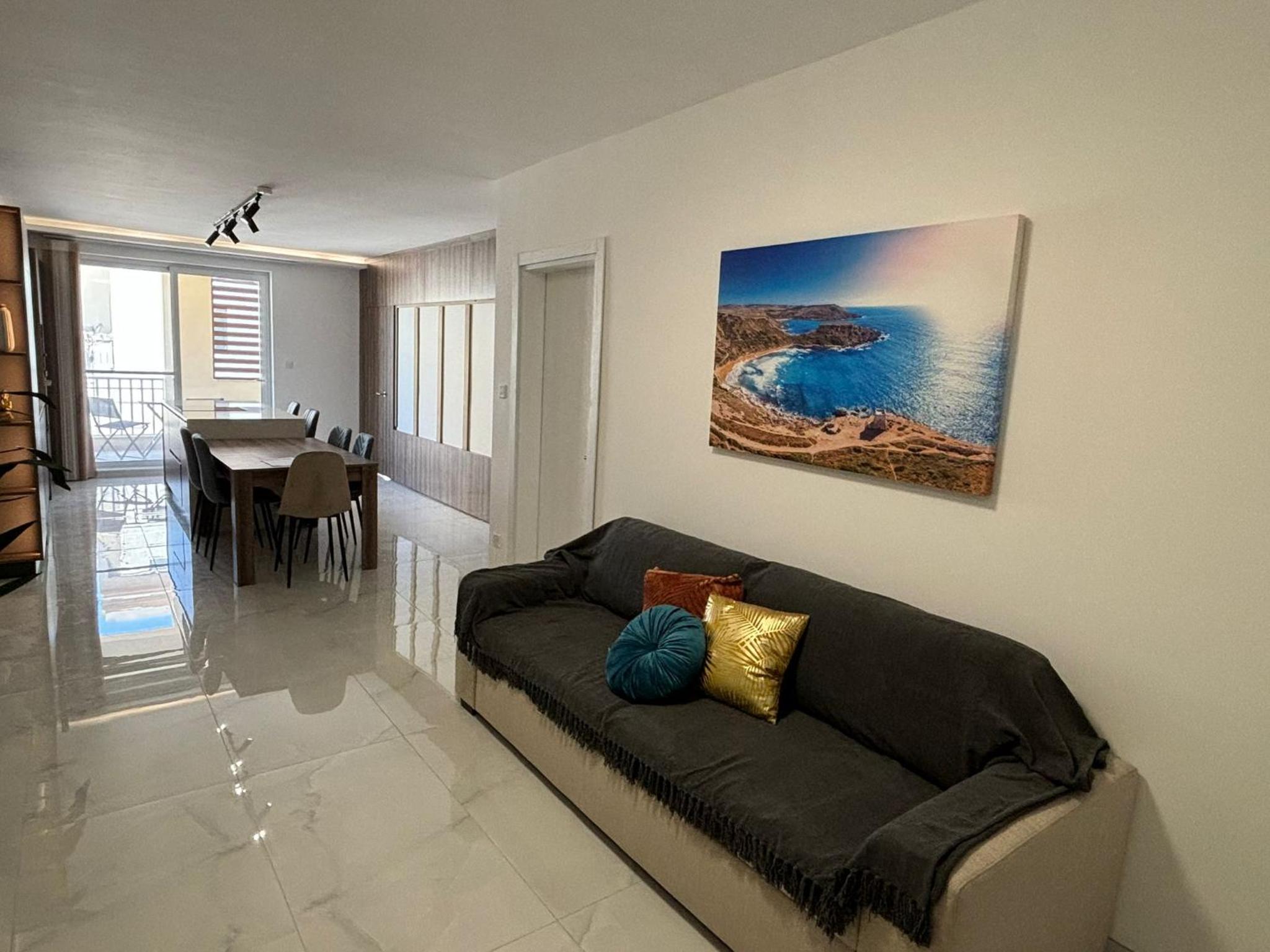 Luxury 3BR Apartment in Sliema Steps from Balluta Bay view 2