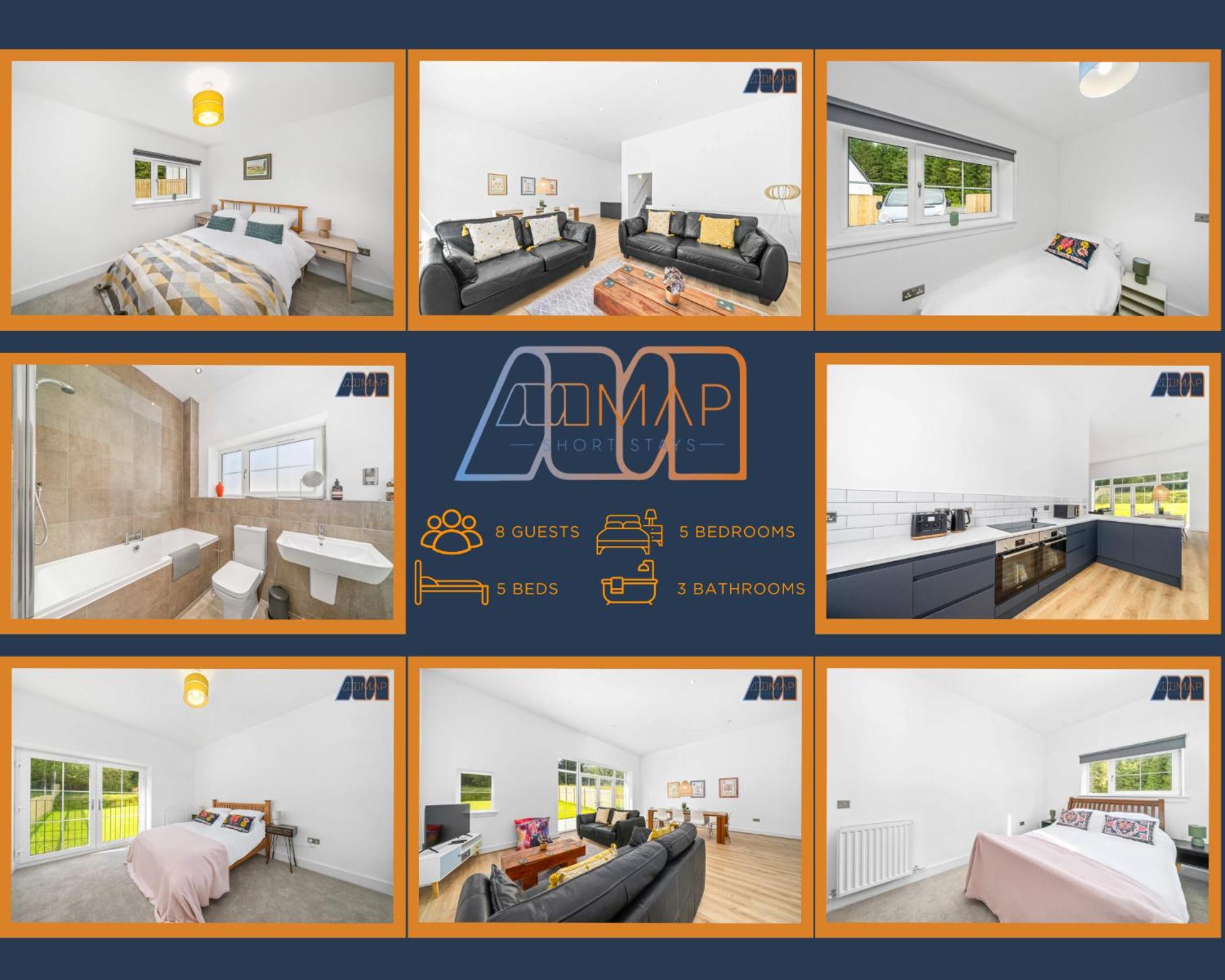 Free Parking! Modern Home 4Bed Fintry - Sleeps 8 view 2
