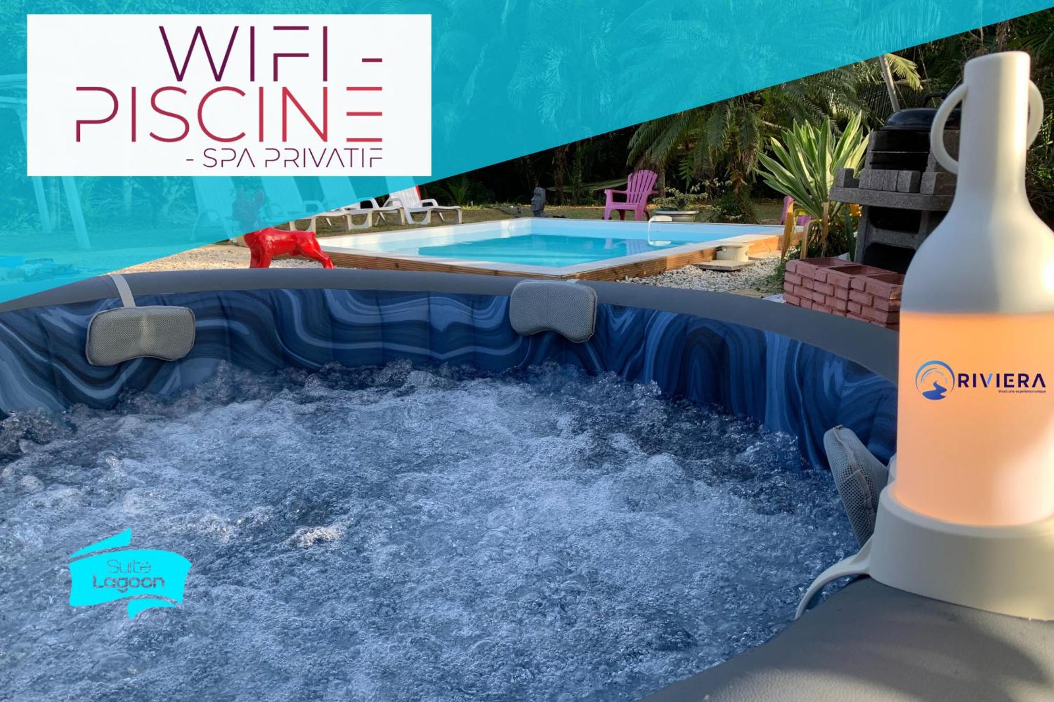 Suite Lagoon climatisée avec piscine, spa privatif