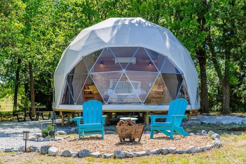Stargazing domes on a farm