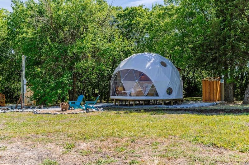 Stargazing domes on a farm