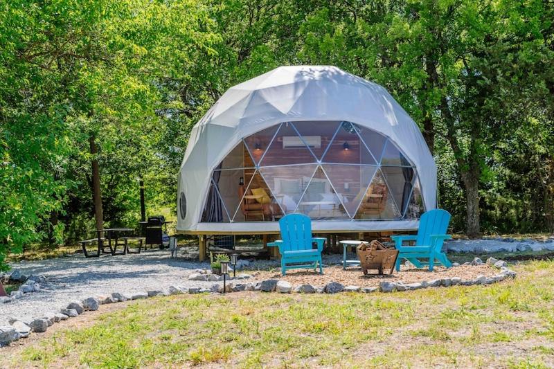 Stargazing domes on a farm