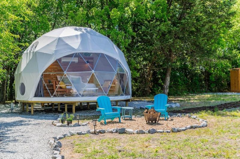 Stargazing domes on a farm