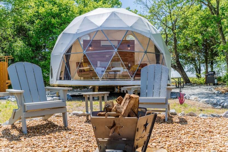 Stargazing domes on a farm