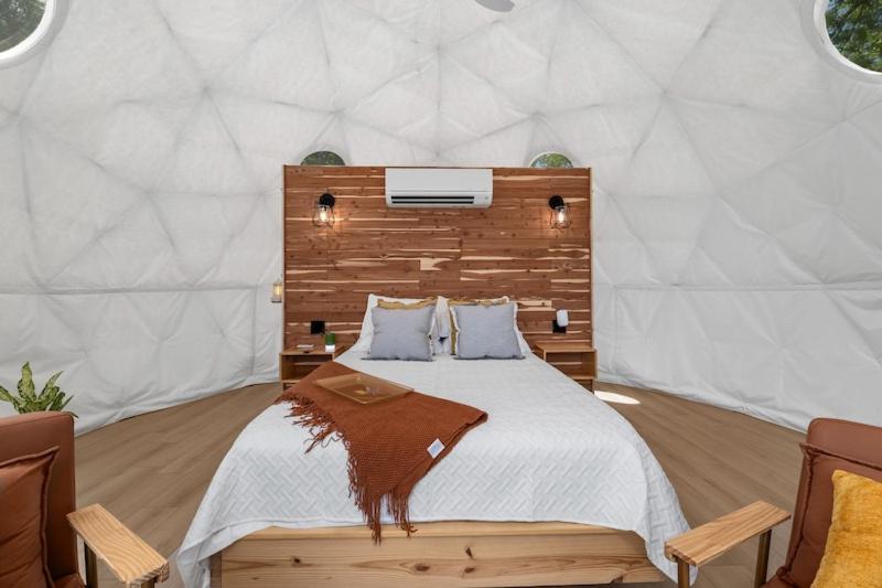 Stargazing domes on a farm