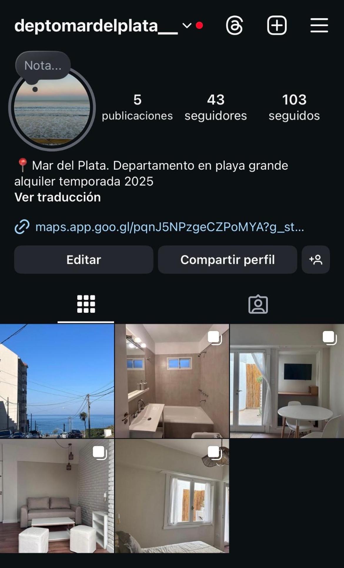 Departamento en Playa Grande