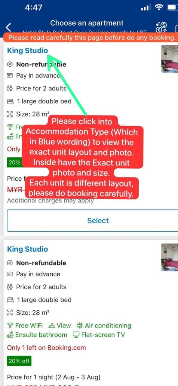 Couple Suite at Casa Residency 5 mins walk to LRT, Jalan Alor & Bukit Bintang