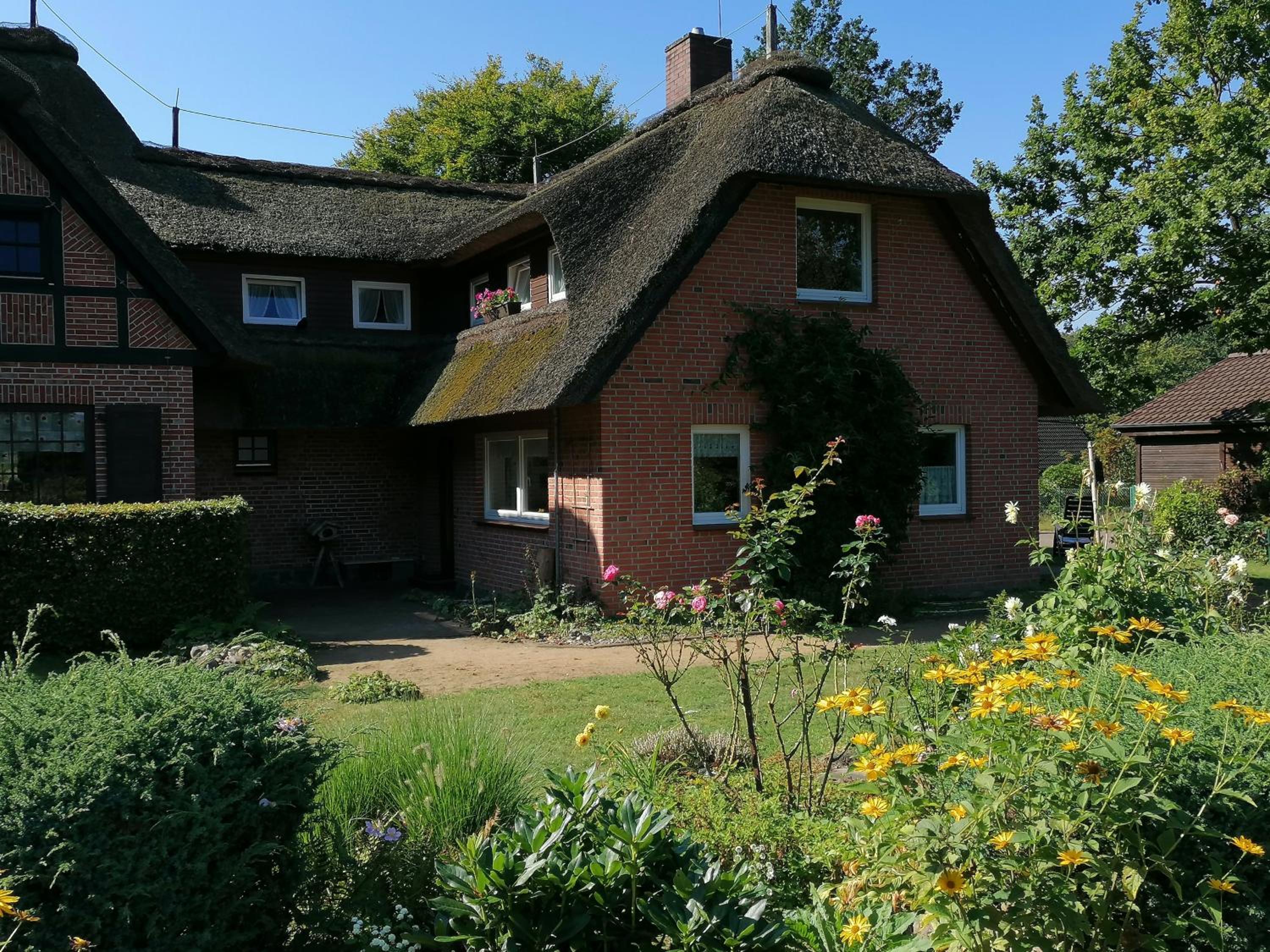 Reetgedecktes Ferienhaus am Strandweg in Lütjensee
