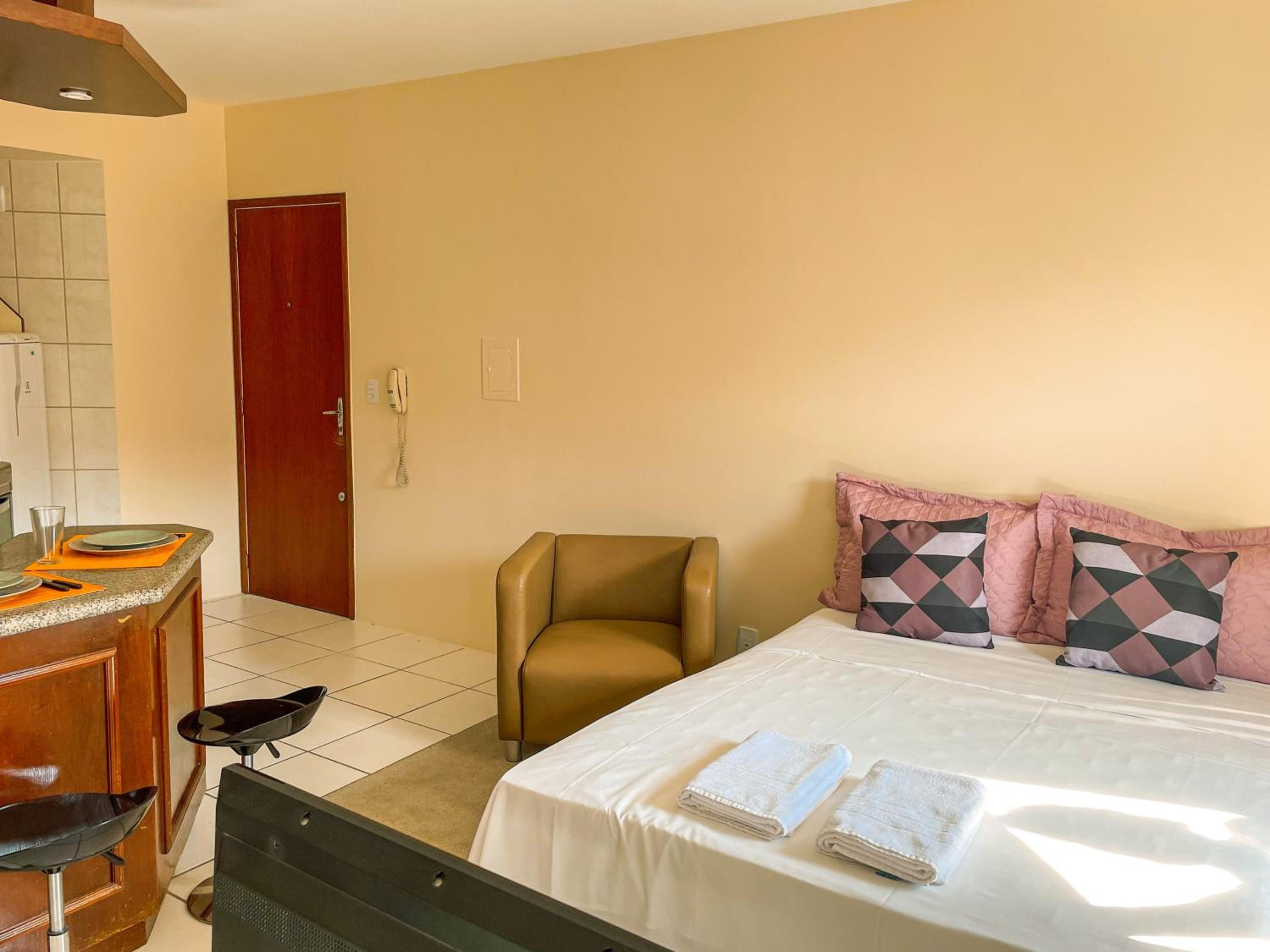 Studio no Centro: Piscina, Academia e Garagem N209