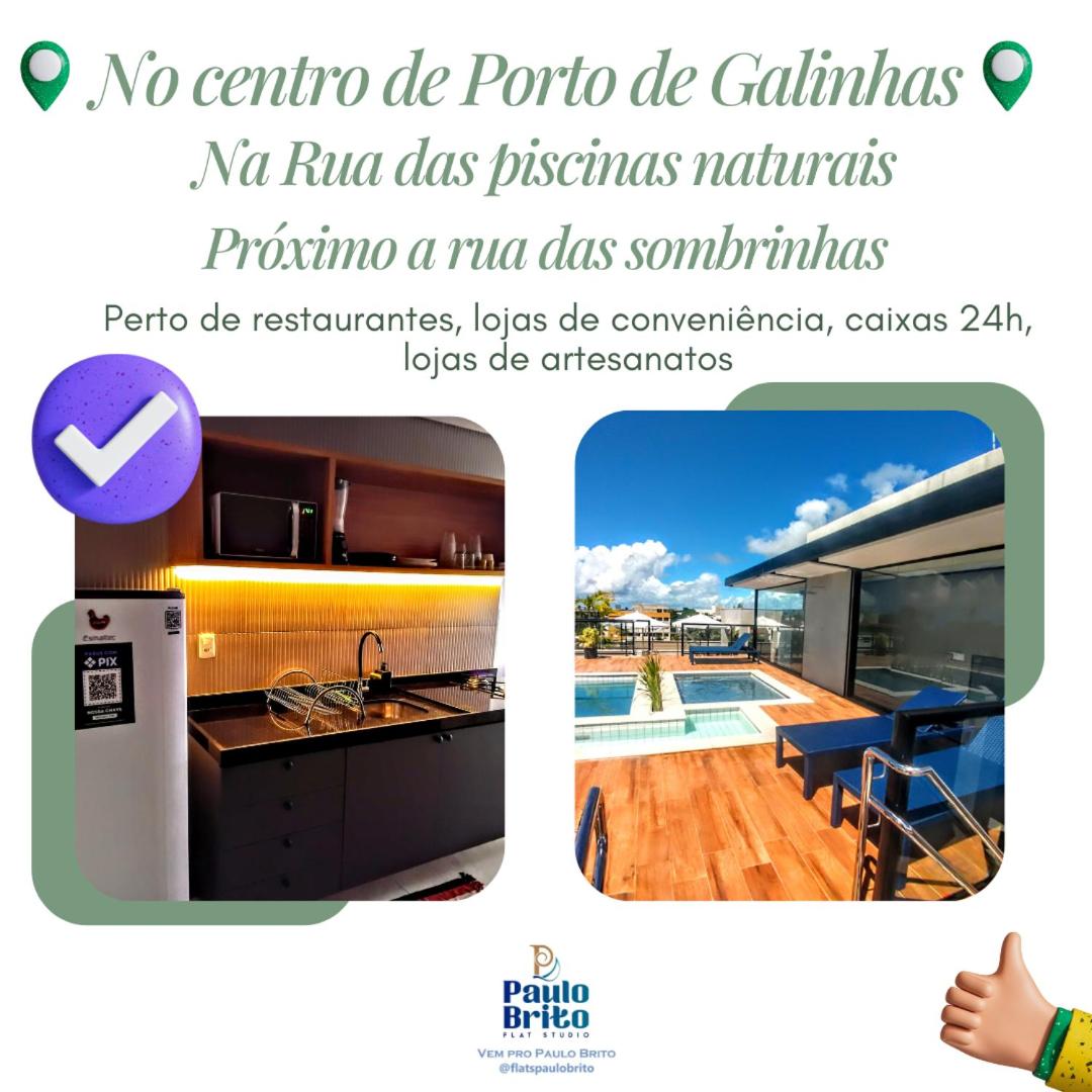Flat 104 - Na Rua das Piscinas Naturais no Centro de Porto de Galinhas