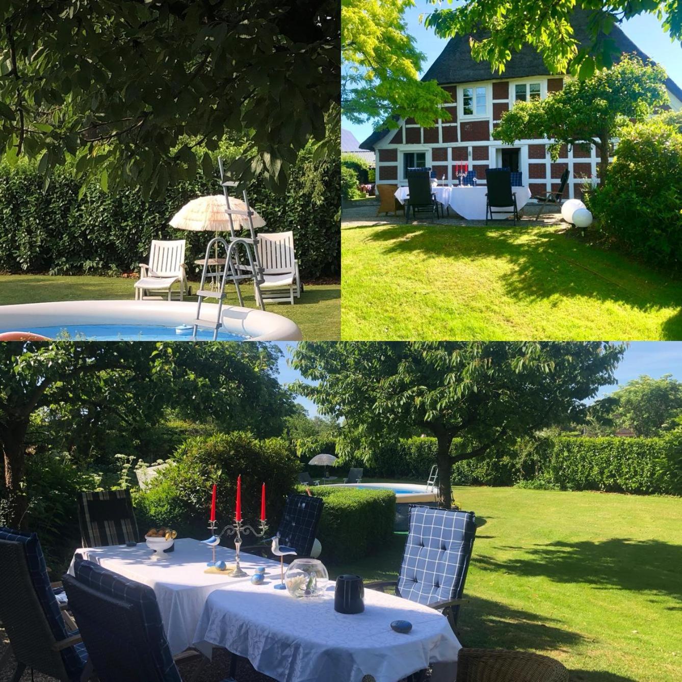 Luxus-Landhaus Nordsee, Sommer-Pool, Kaminofen, große Terrasse, Grill, 2 Schlafzimmer, Küche, Bad, WLAN,