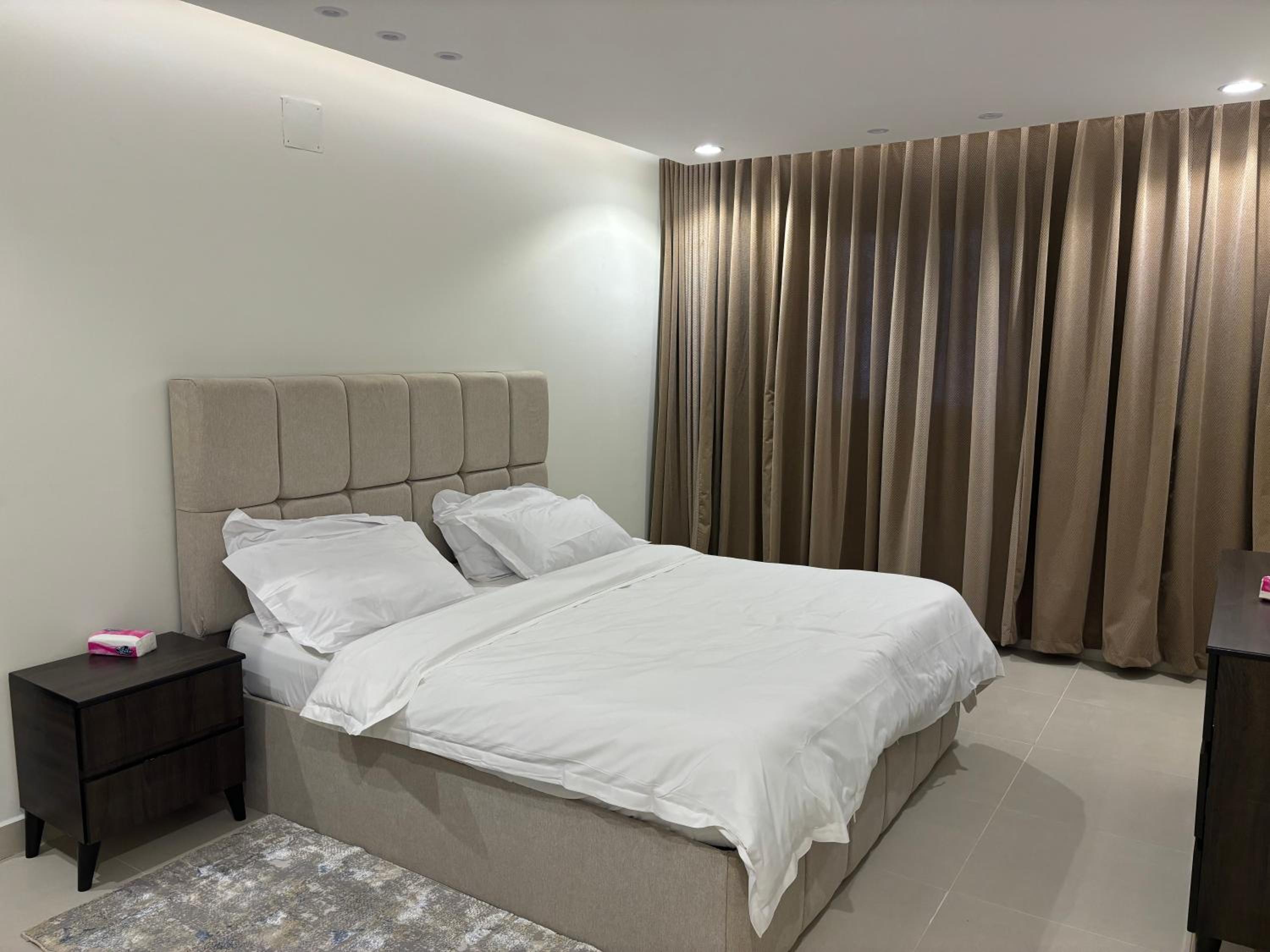 new apartment with room and living room