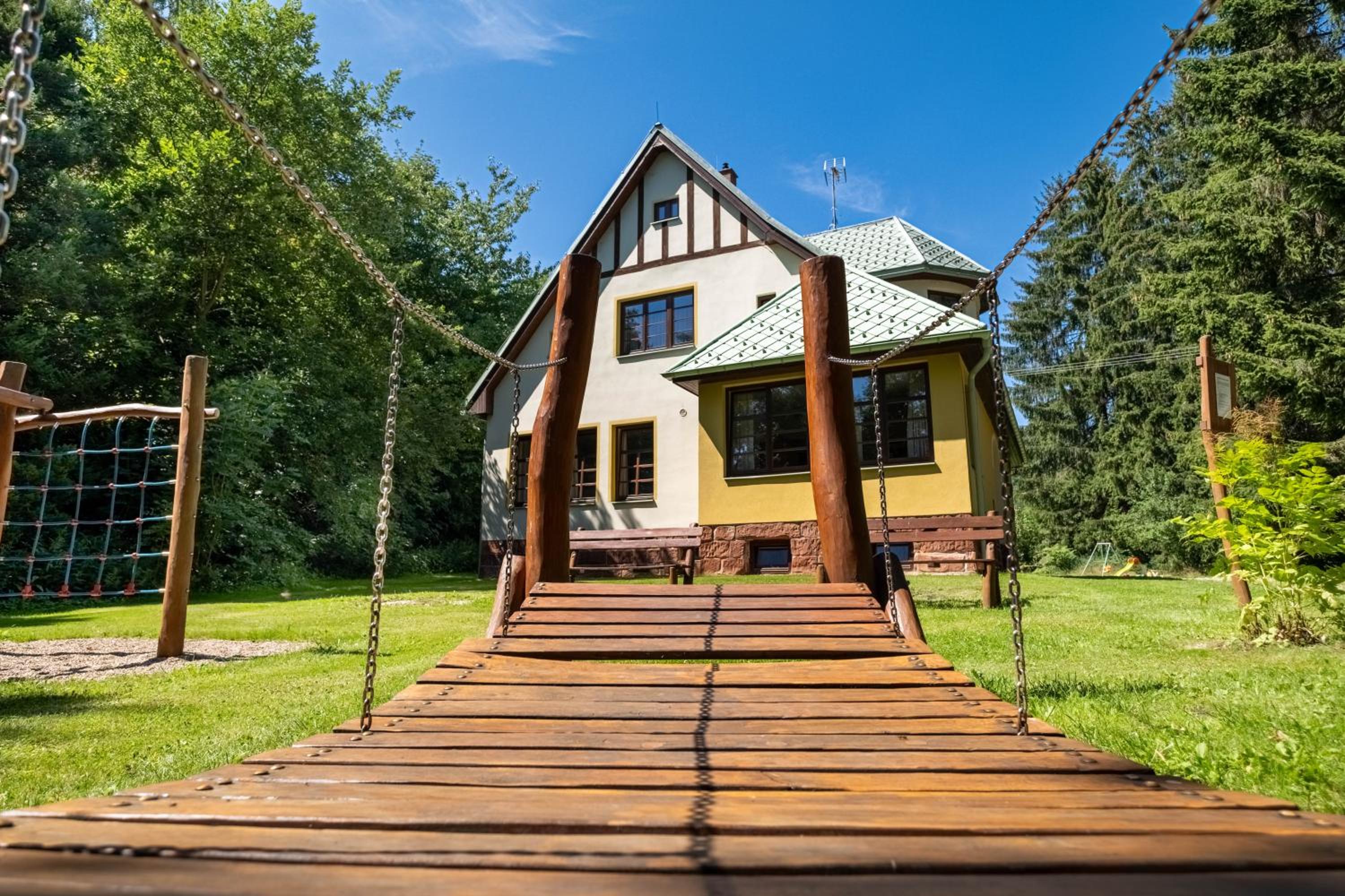 Villa with pool, sauna, pergola, park, and playground