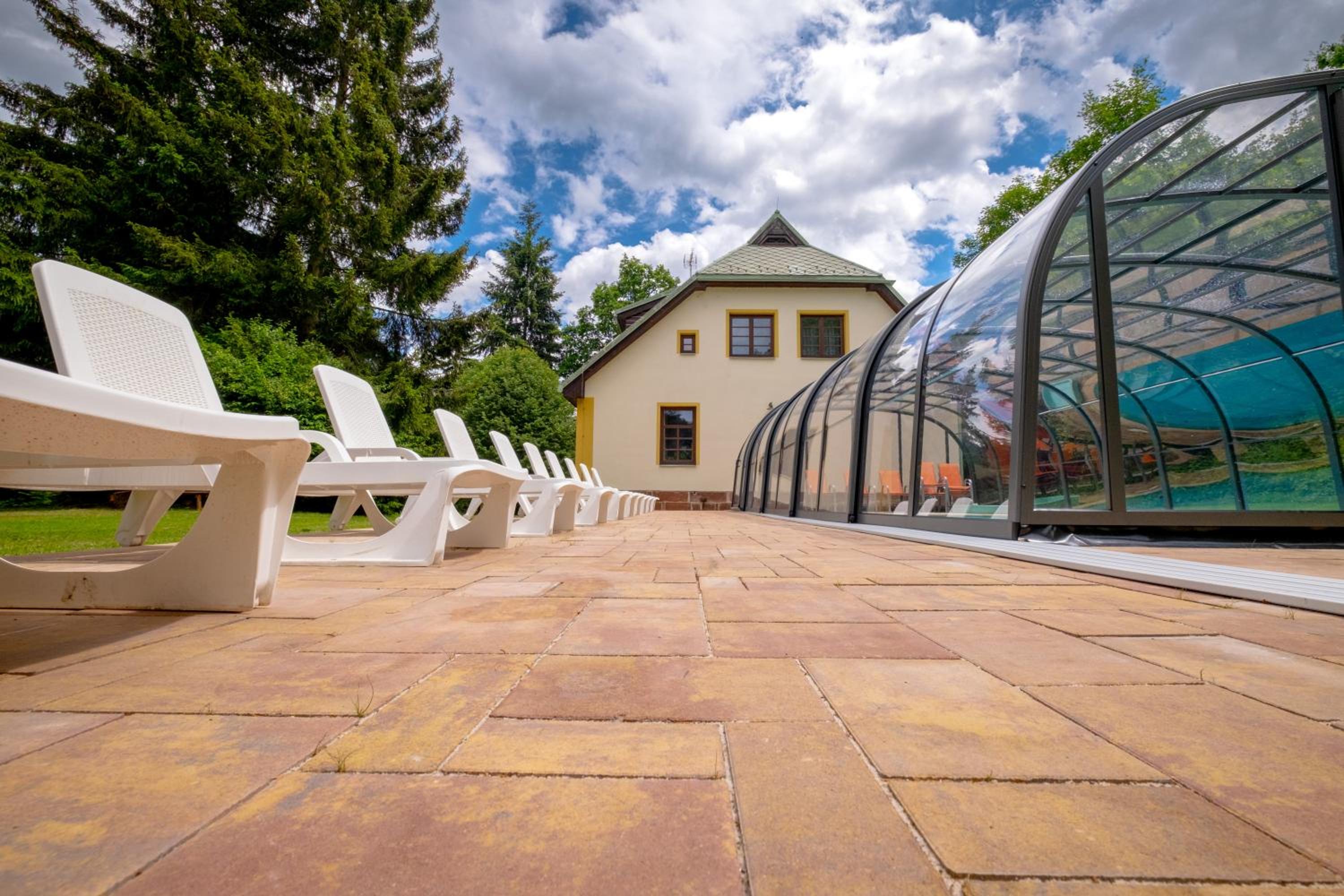 Villa with pool, sauna, pergola, park, and playground