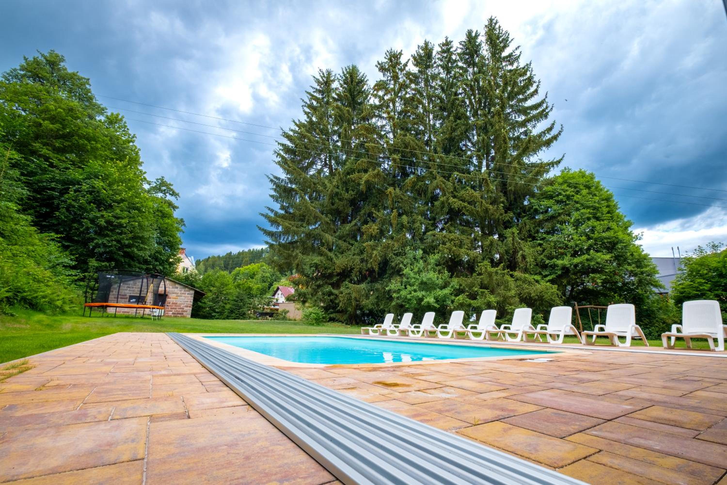Villa with pool, sauna, pergola, park, and playground