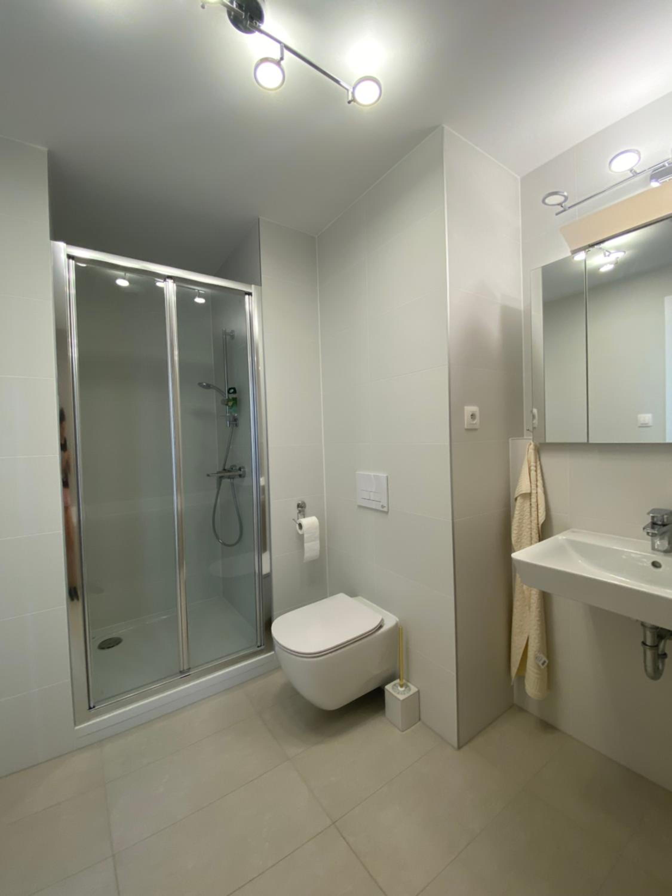 Luxury apartment in skyscraper with parking view 3