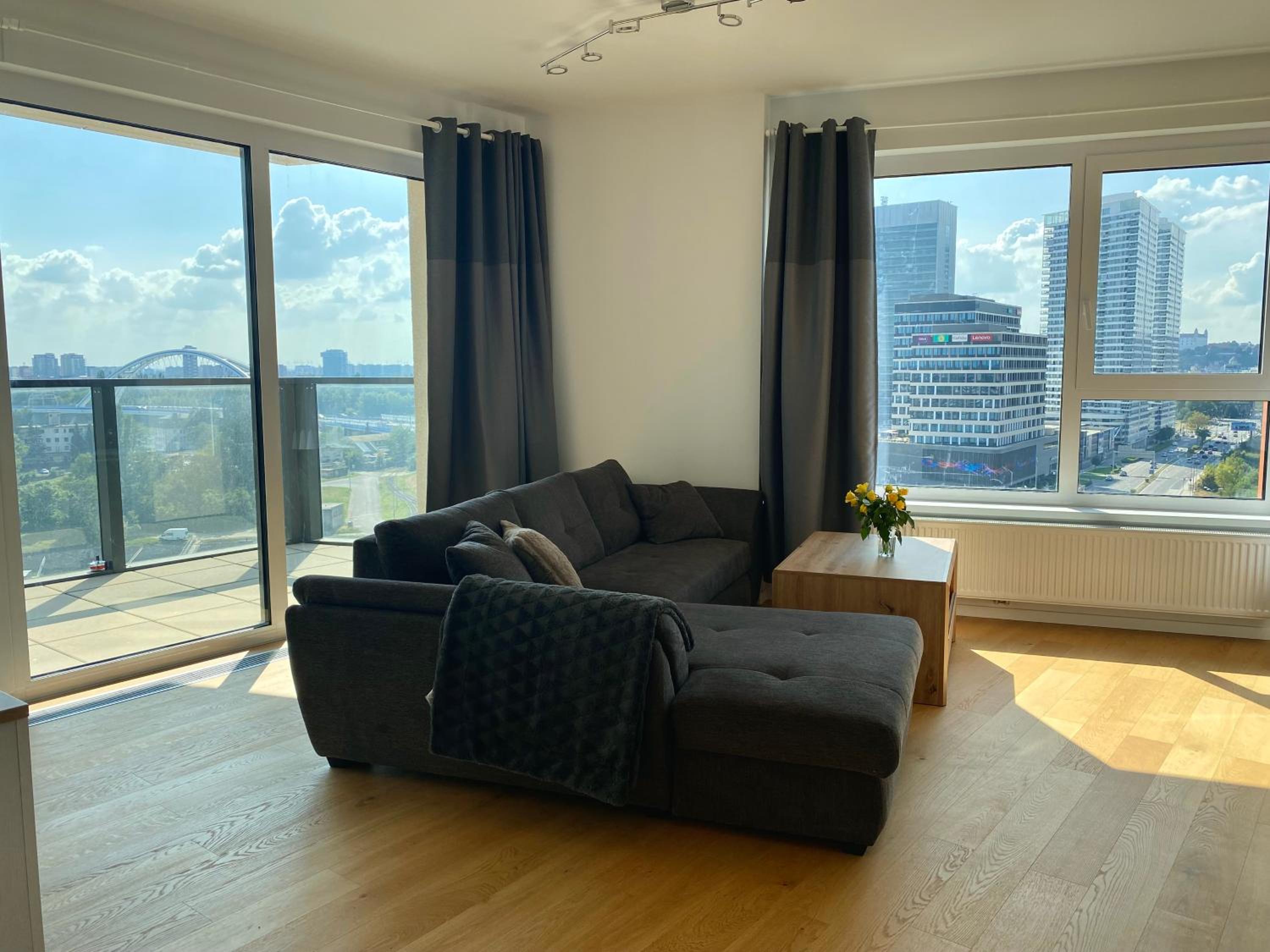 Luxury apartment in skyscraper with parking view 4