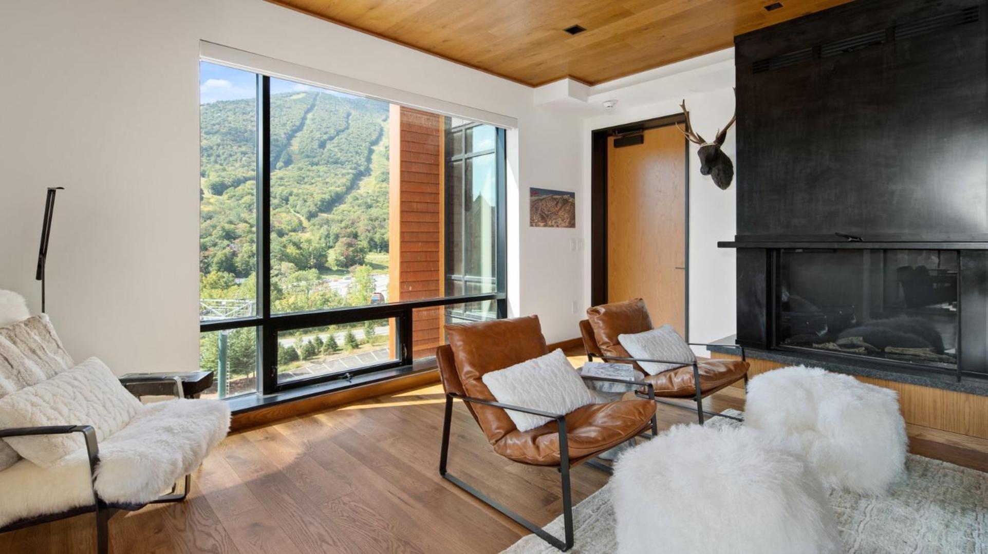 4F One Spruce Peak Stowe Mountain Resort Ski in Ski Out 4 bed Sleeps 10 view 4