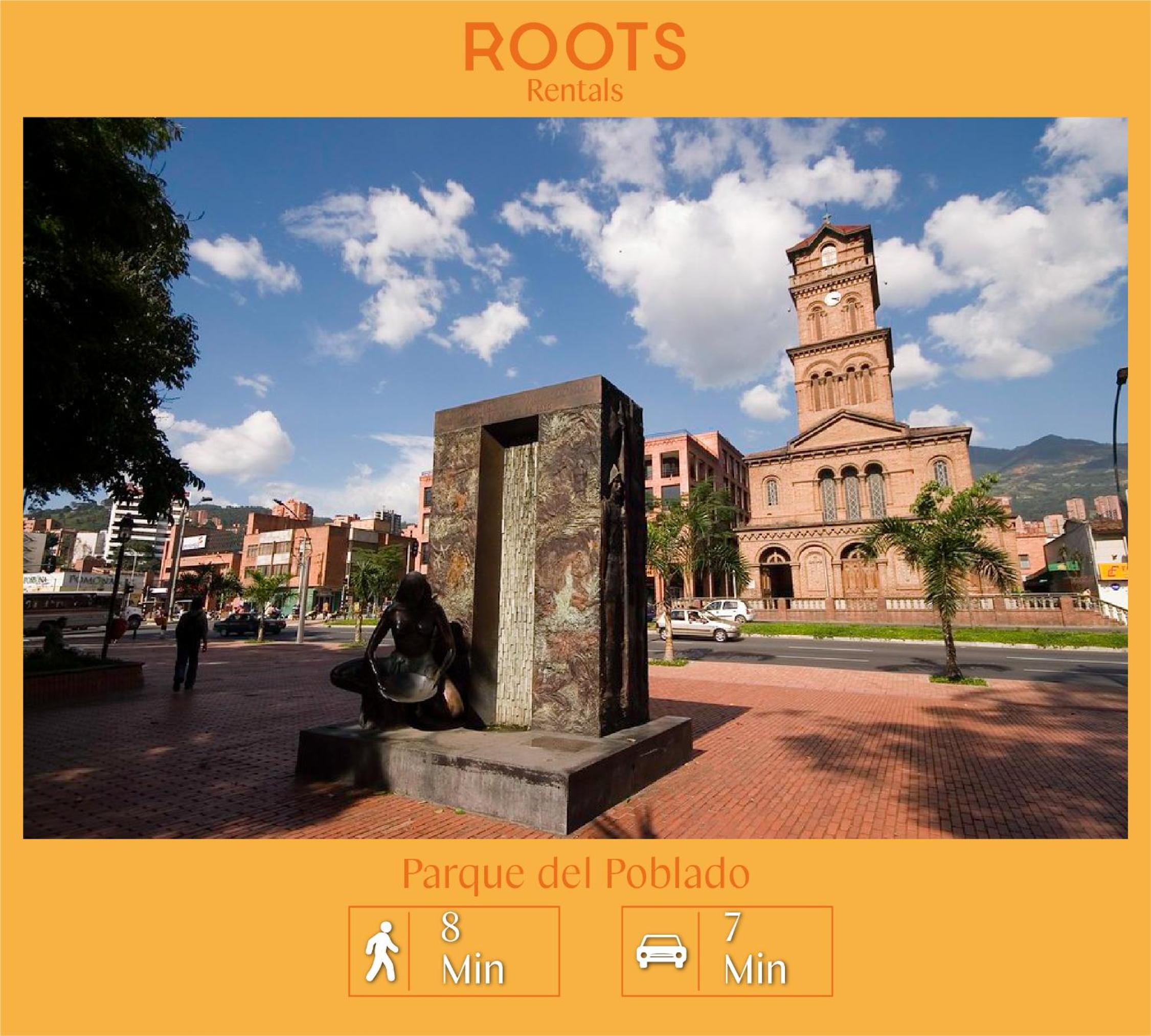 Cómodo aparta suite en zona Poblado Medellín M101 By Roots Rentals