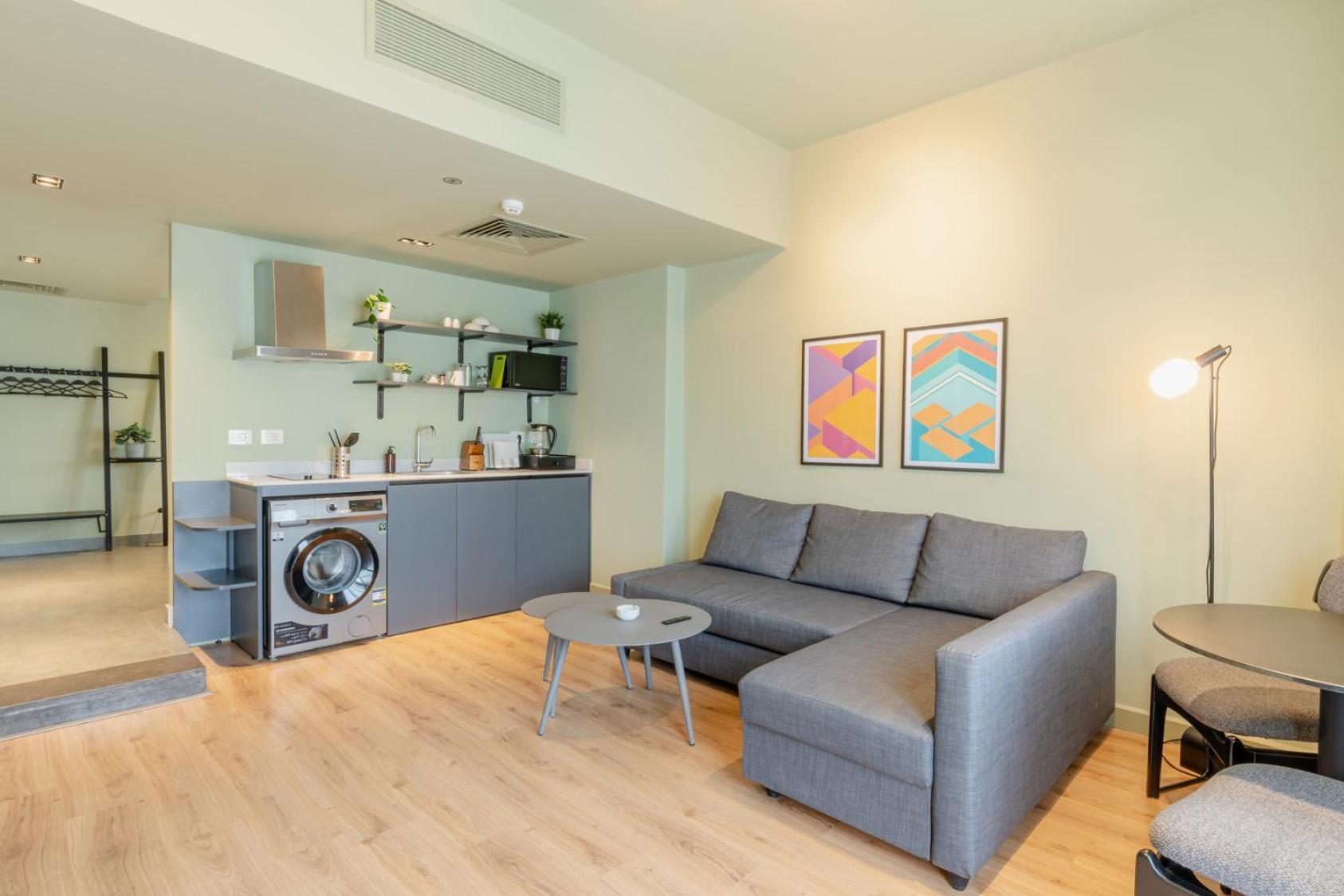 grey l studio apartments Downtown Cairo Ouzonian House