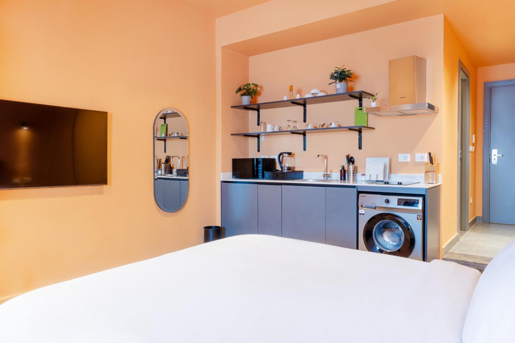 grey l studio apartments Downtown Cairo Ouzonian House