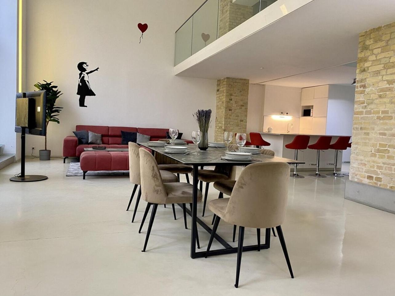 Loft with Pool Table, Kitchen Island & Gallery