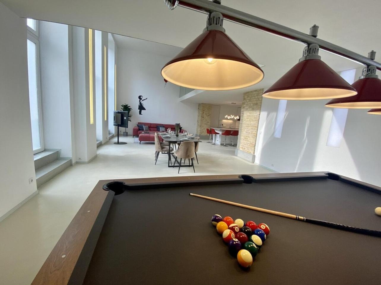 Loft with Pool Table, Kitchen Island & Gallery