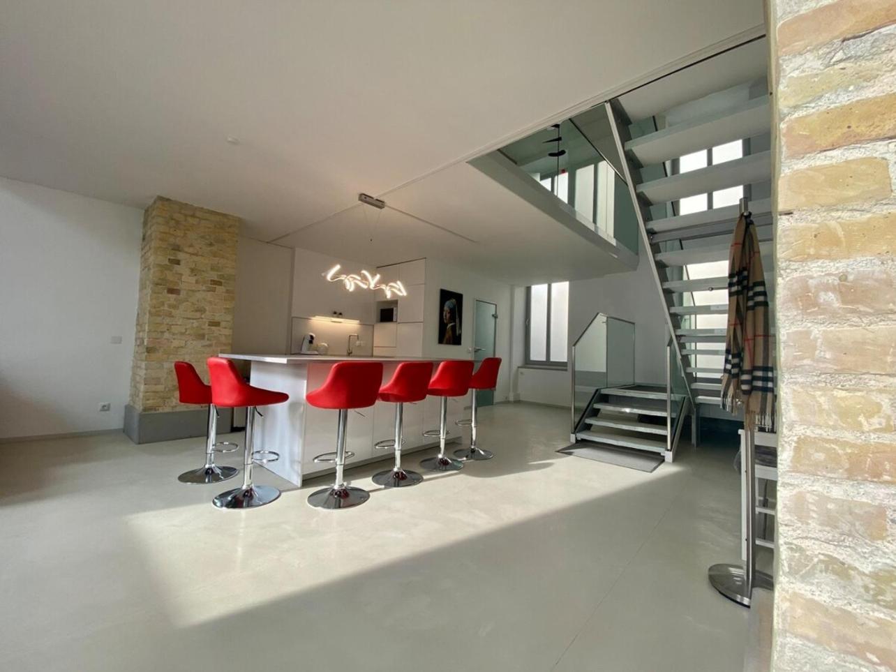 Loft with Pool Table, Kitchen Island & Gallery