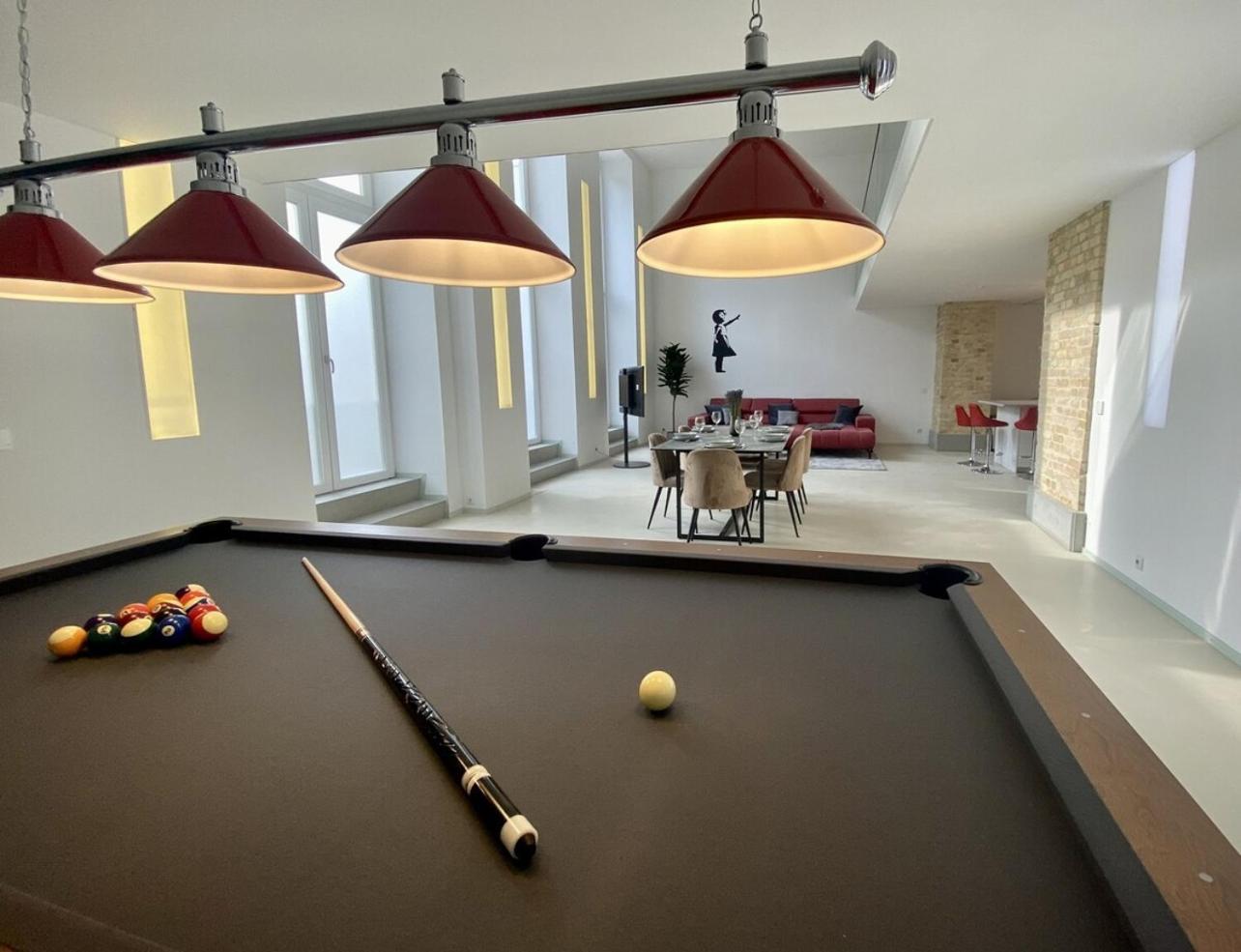 Loft with Pool Table, Kitchen Island & Gallery