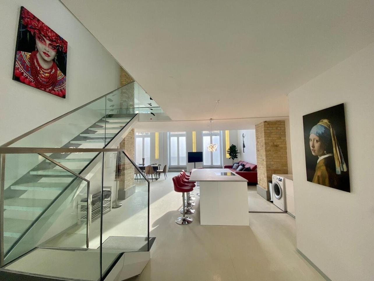 Loft with Pool Table, Kitchen Island & Gallery