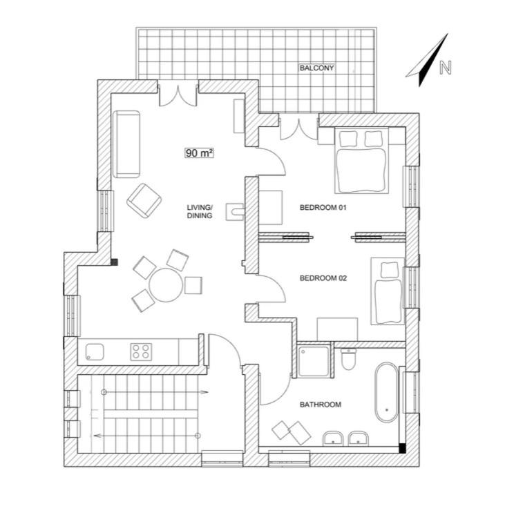 Ferienwohnung 2OG am Waldfriedhof