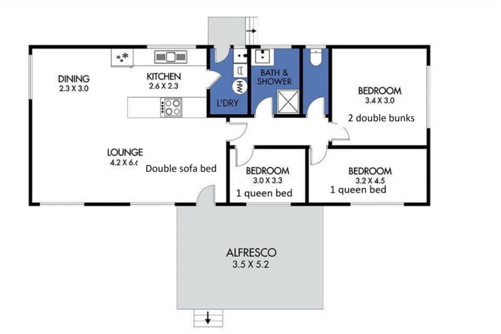 Indigo Bay - comfortable 3br home with large yard