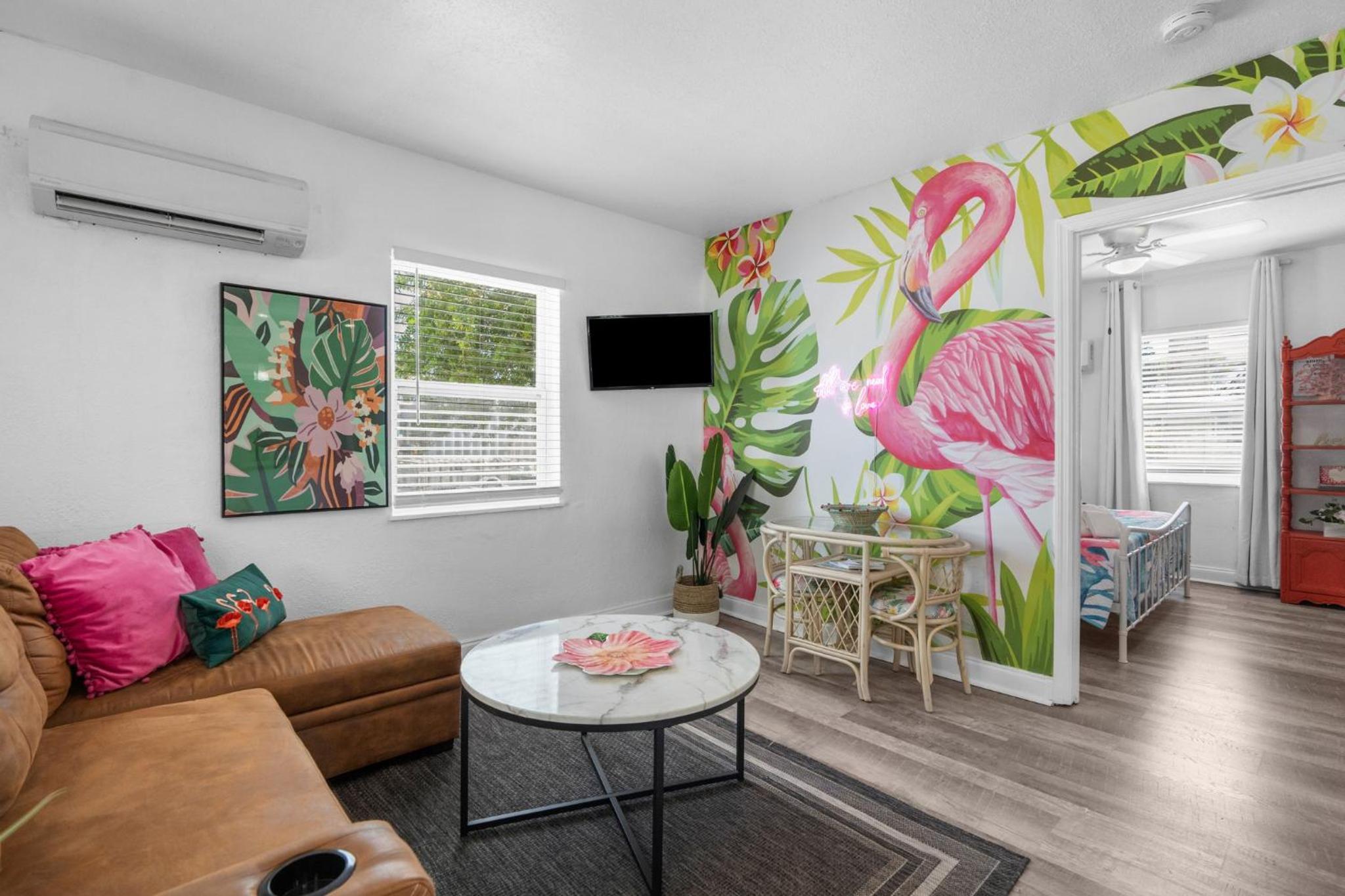 Let's Flamingle in St Pete Beach Private funky Apartment view 3