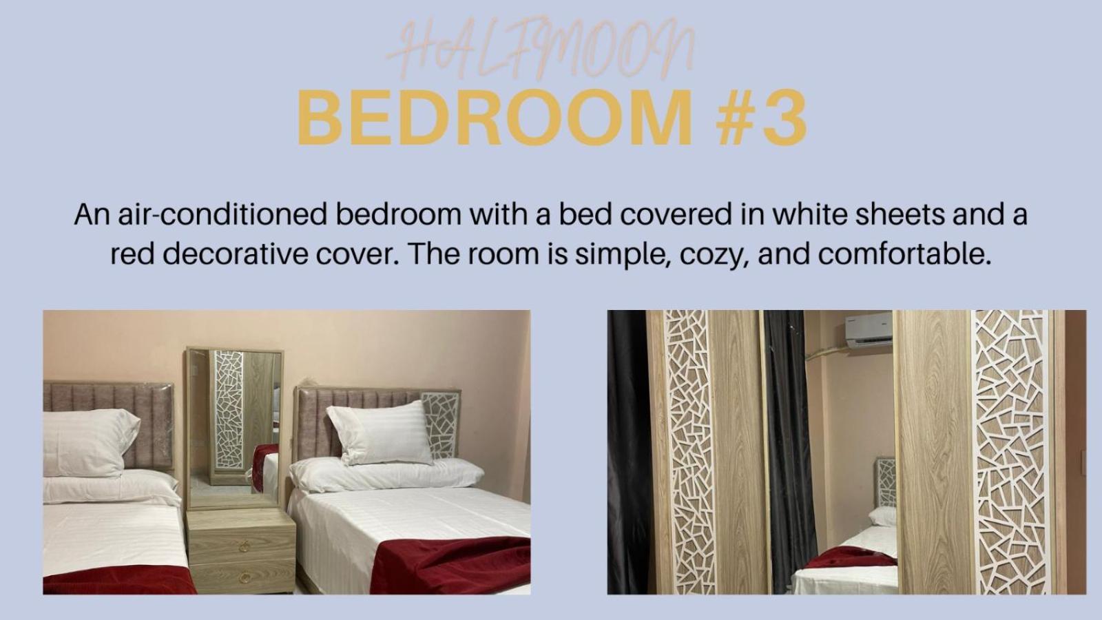 Halfmoon House- fully air-conditioned- مكيف بالكامل