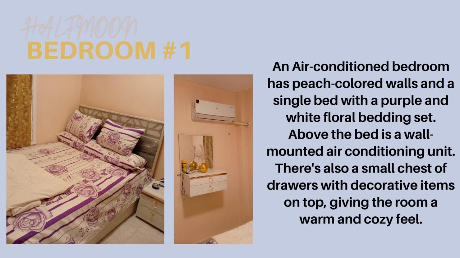 Halfmoon House- fully air-conditioned- مكيف بالكامل