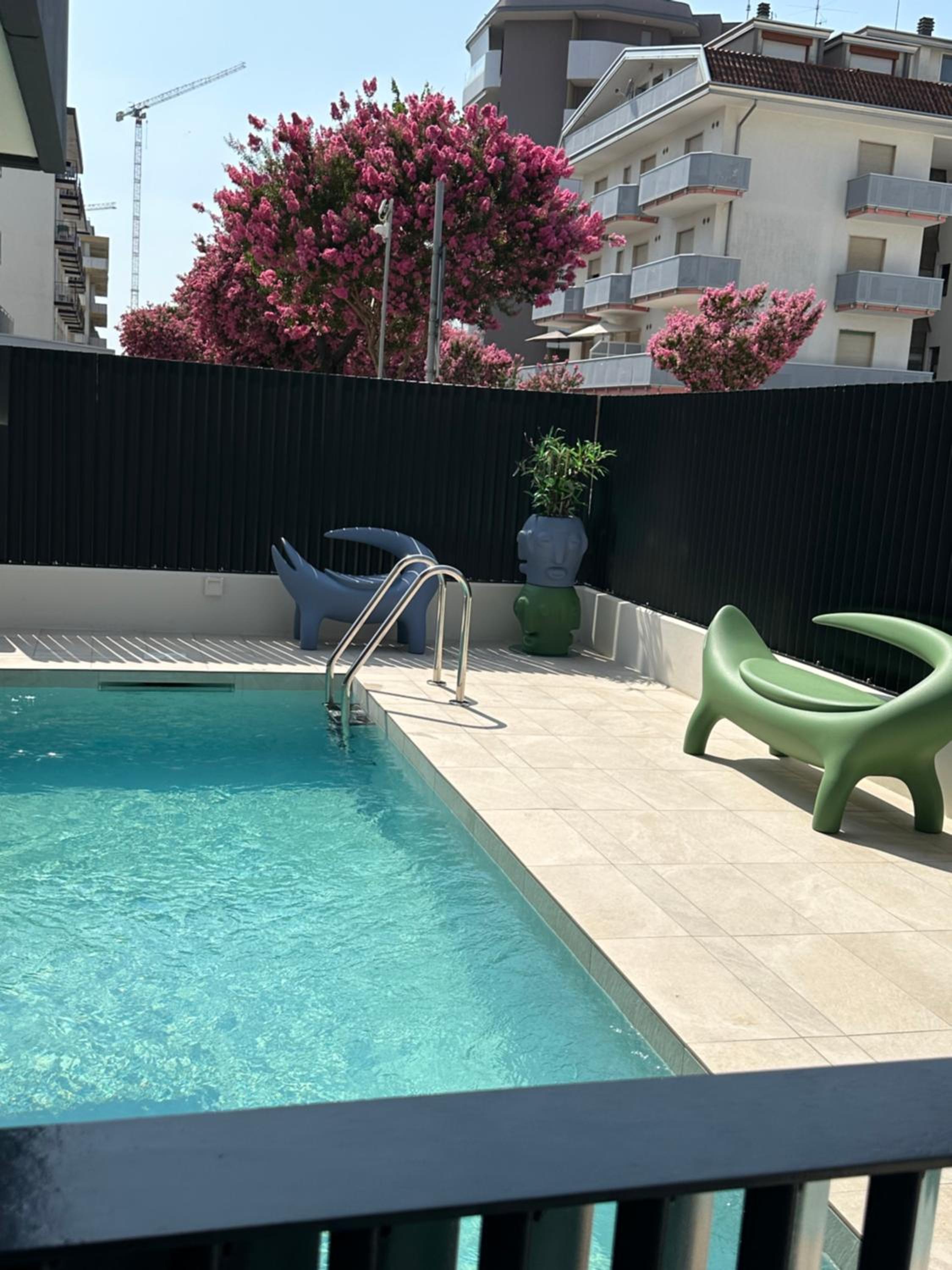 Beach Palace with small swimming pool, private beach, parking